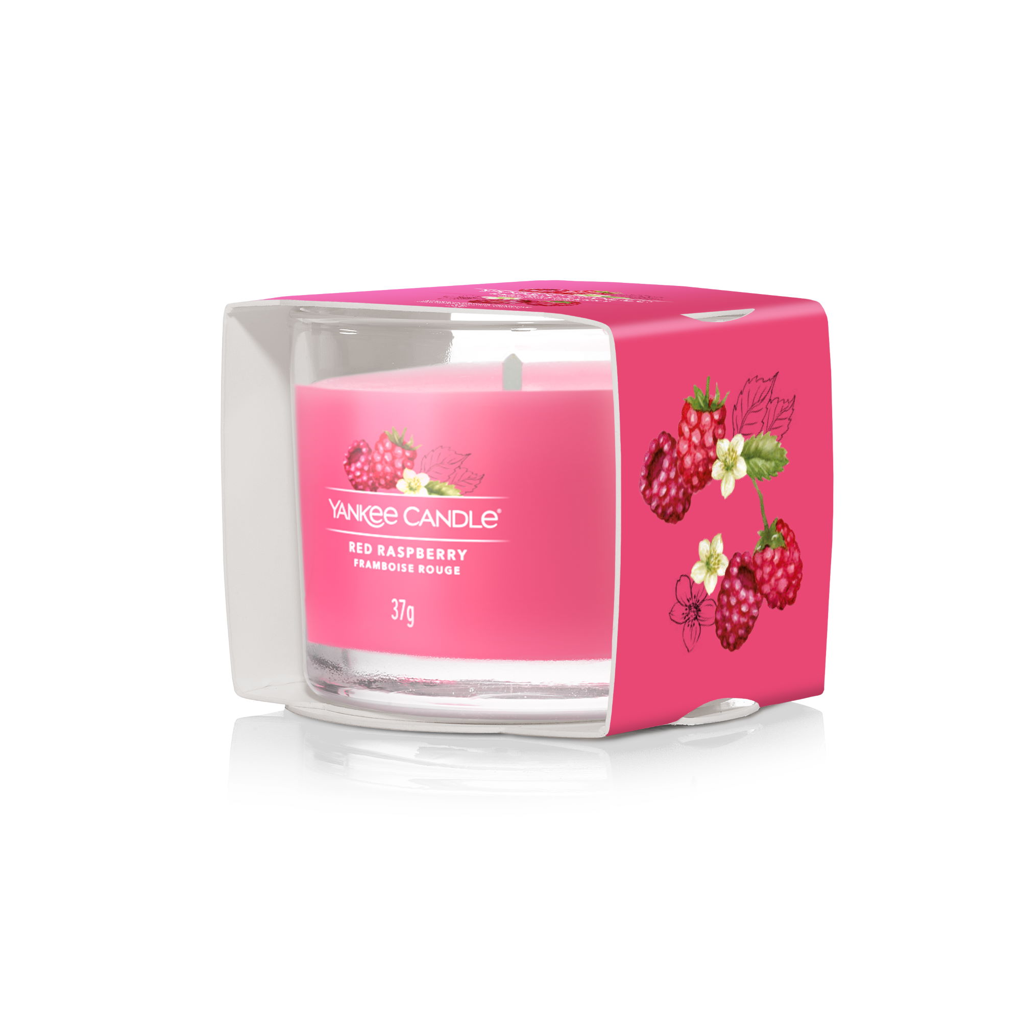 YANKEE CANDLE Glasvotivkerze RED RASPBERRY 37 g Duftkerze