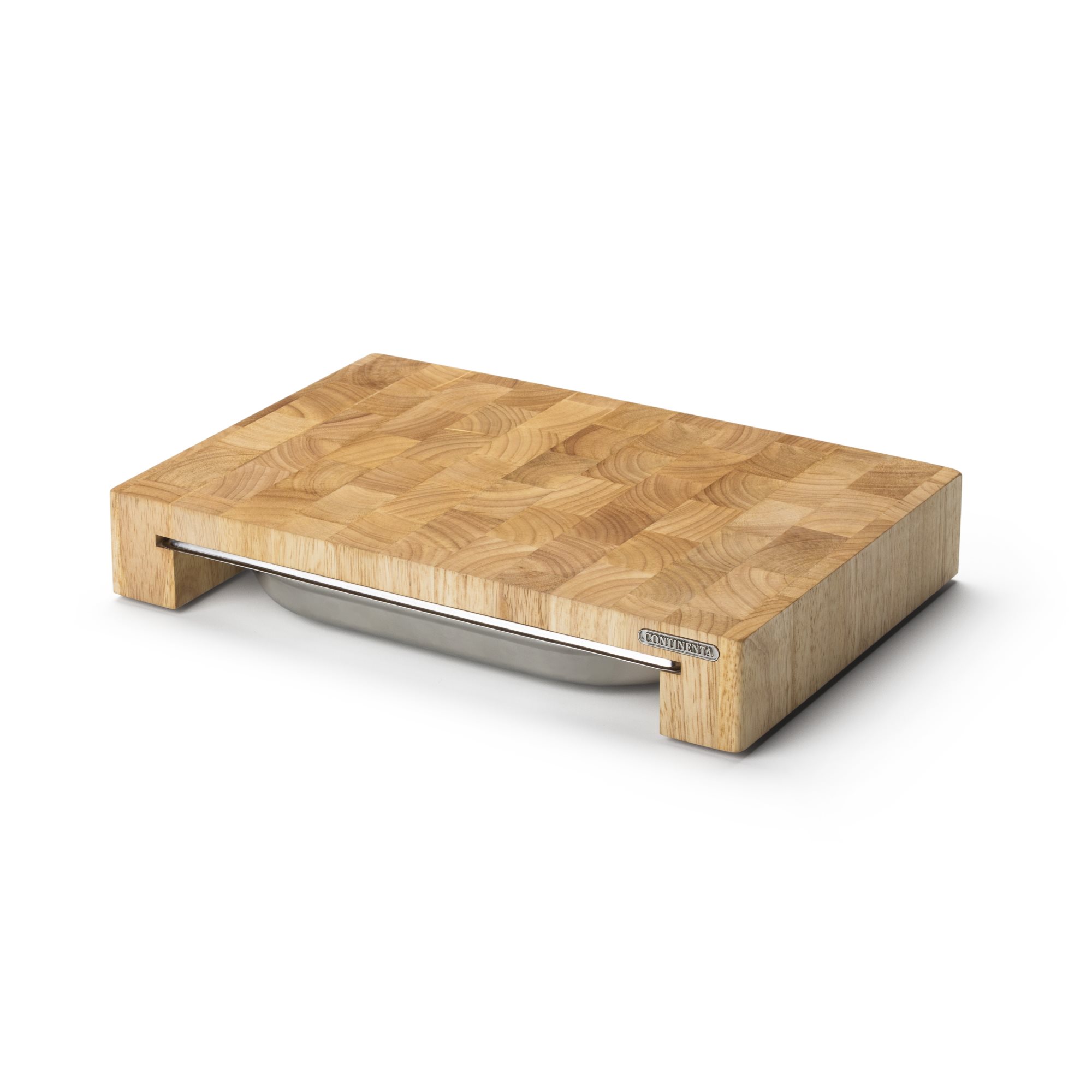 CONTINENTA Schneidebrett mit Edelstahl Schublade 39 x 27 x 6 cm