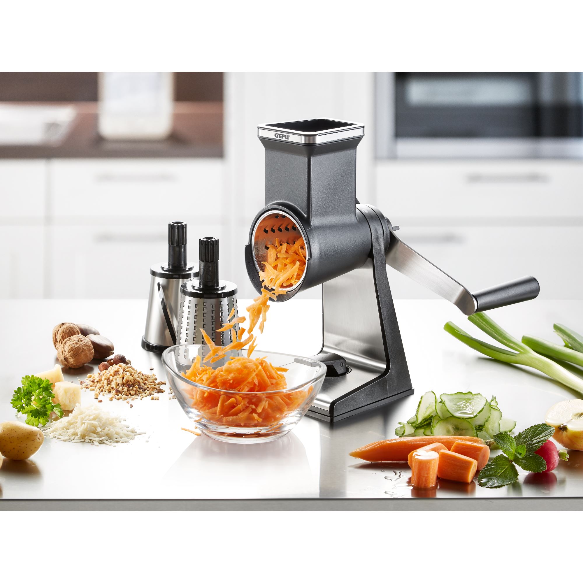 GEFU Trommelreibe TRANSFORMA mit 3 Trommeln