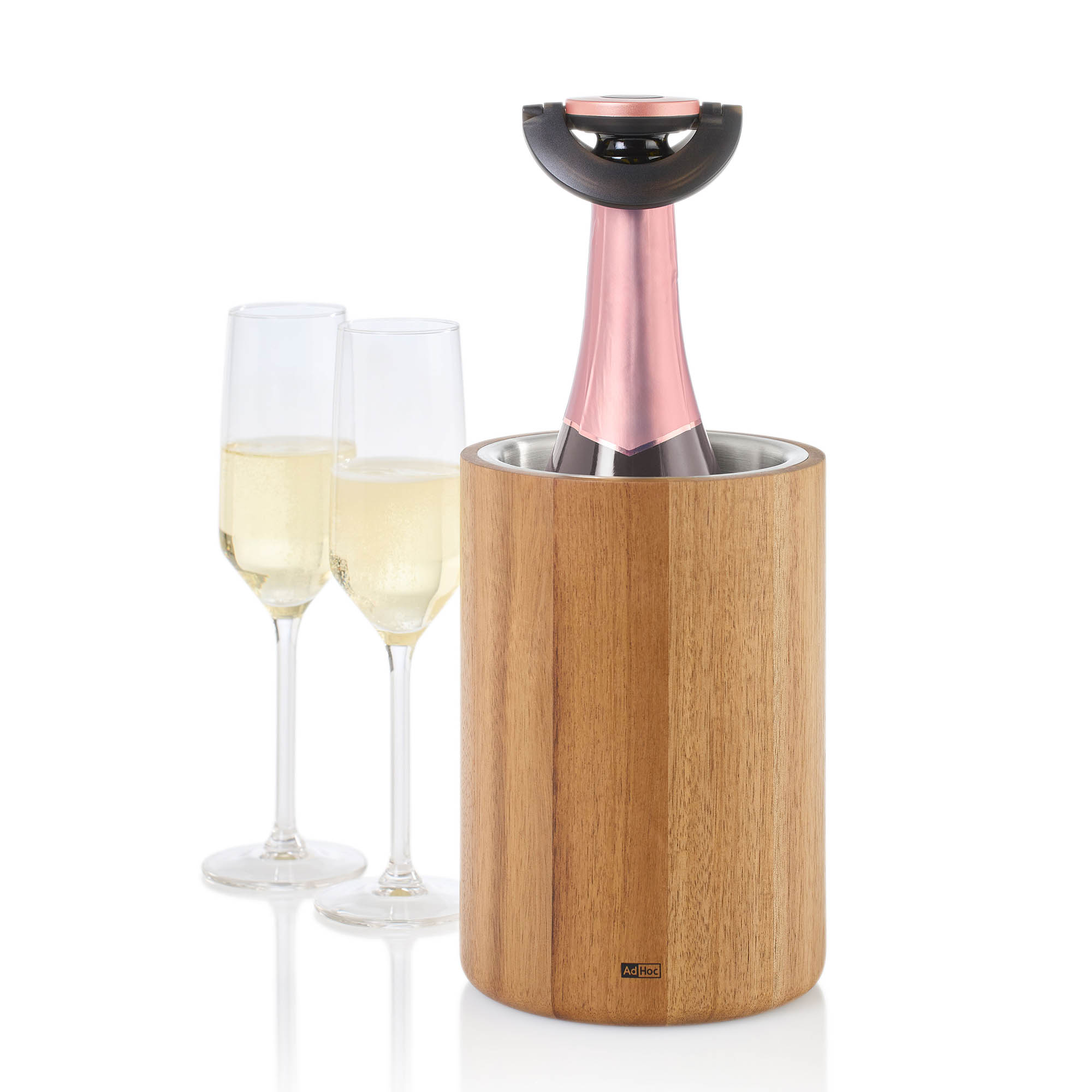 AdHoc Sekt- und Champagnerverschluss GUSTO schwarz / rosé