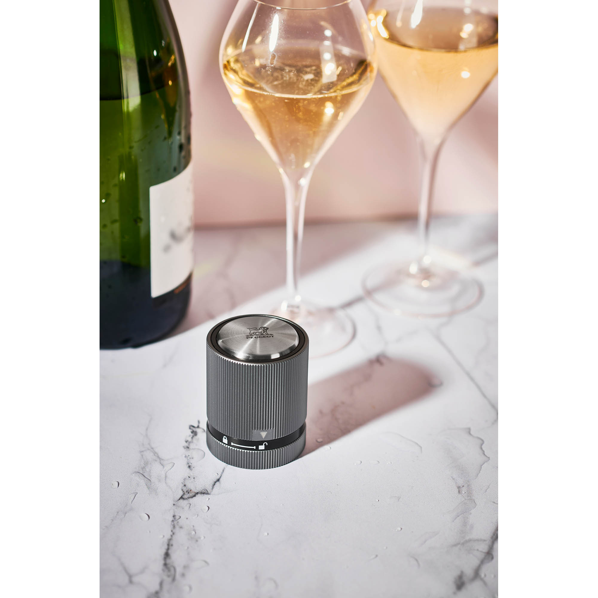 PEUGEOT Champagnerverschluss Flaschenverschluss LINE Aluminium carbon