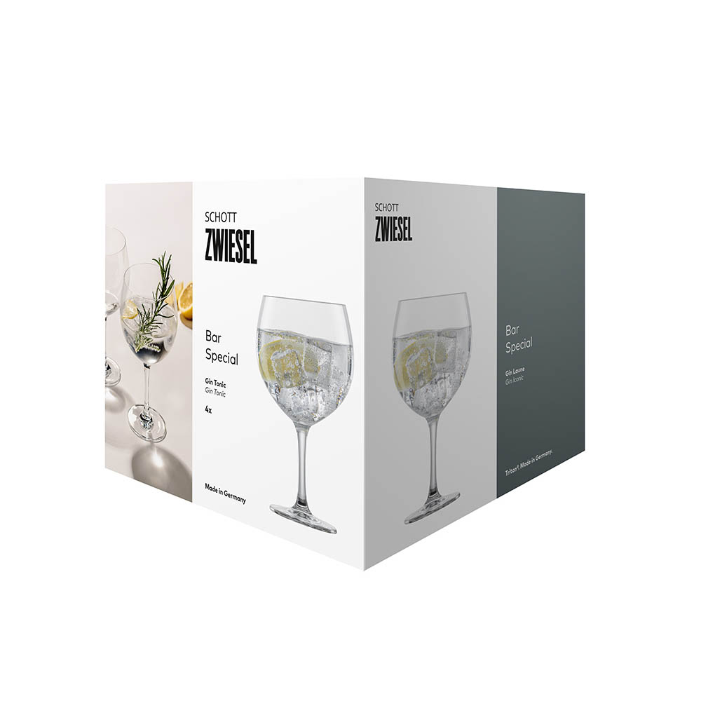 SCHOTT ZWIESEL Serie BAR SPECIAL Gin Tonic Glas 4 Stück im Set Inhalt 710 ml