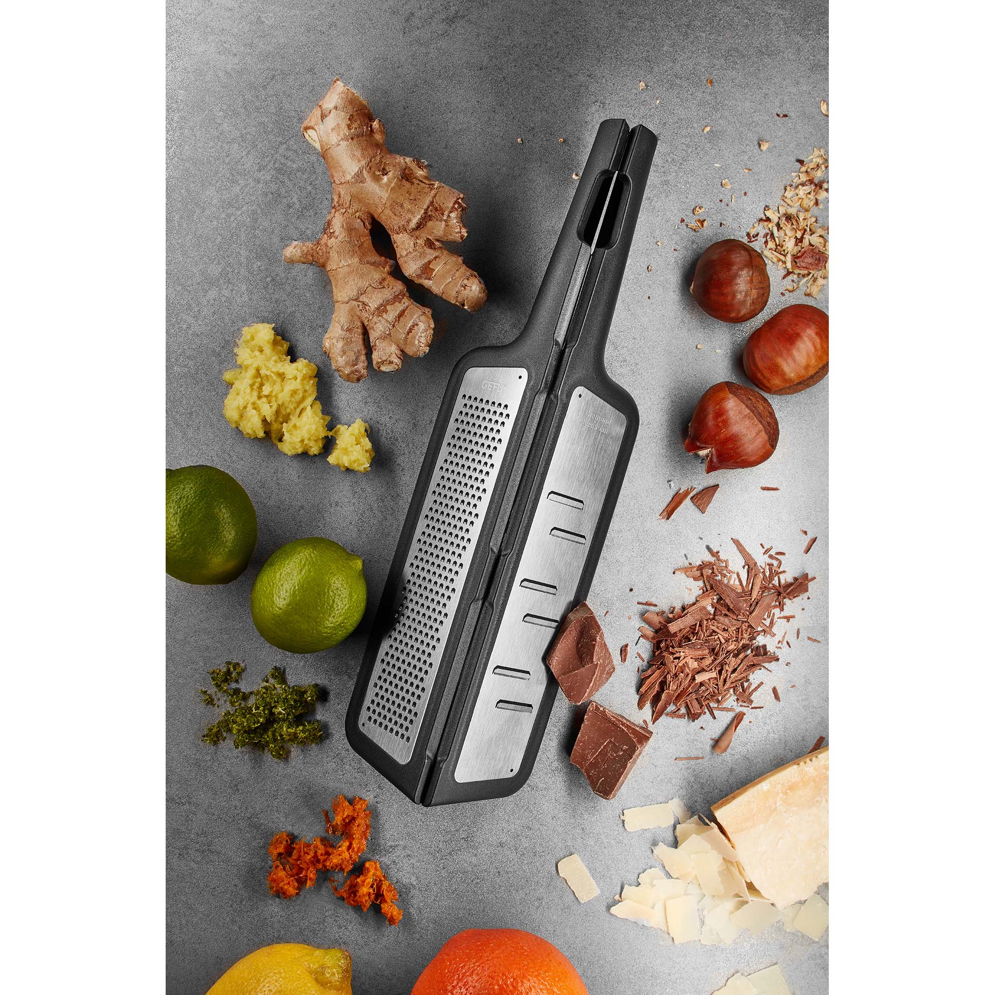 GEFU RAFINO folding grater Kitchen grater fine grater + slicer with Diamond Laser Cut
