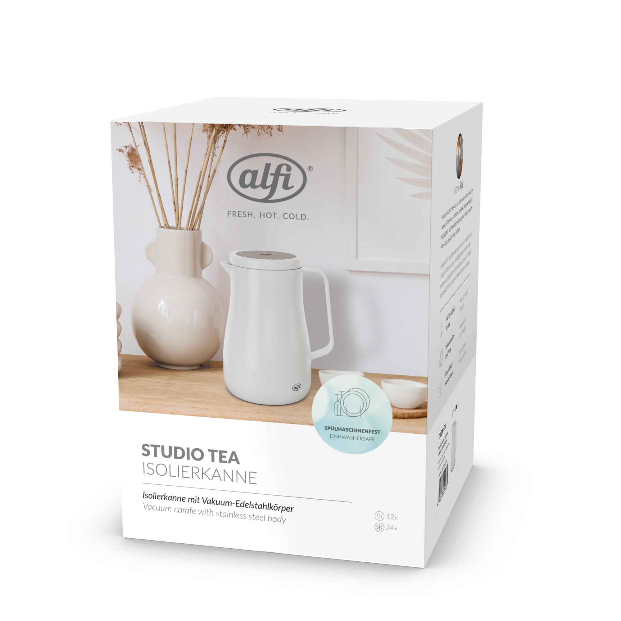 ALFI Isolierkanne STUDIO TEA 0,7 Liter porzellanweiß