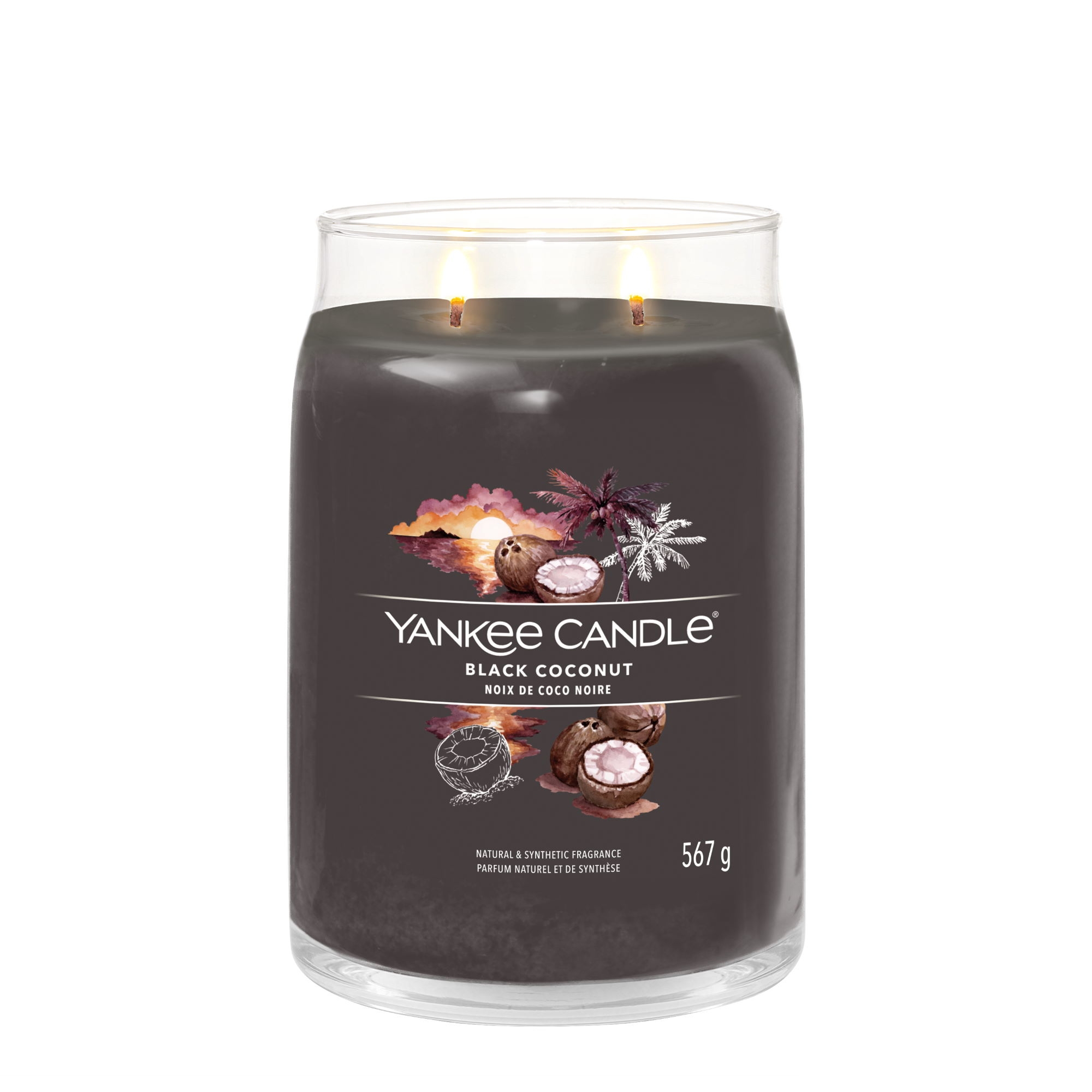 YANKEE CANDLE Große Signature Kerze BLACK COCONUT 567 g Duftkerze