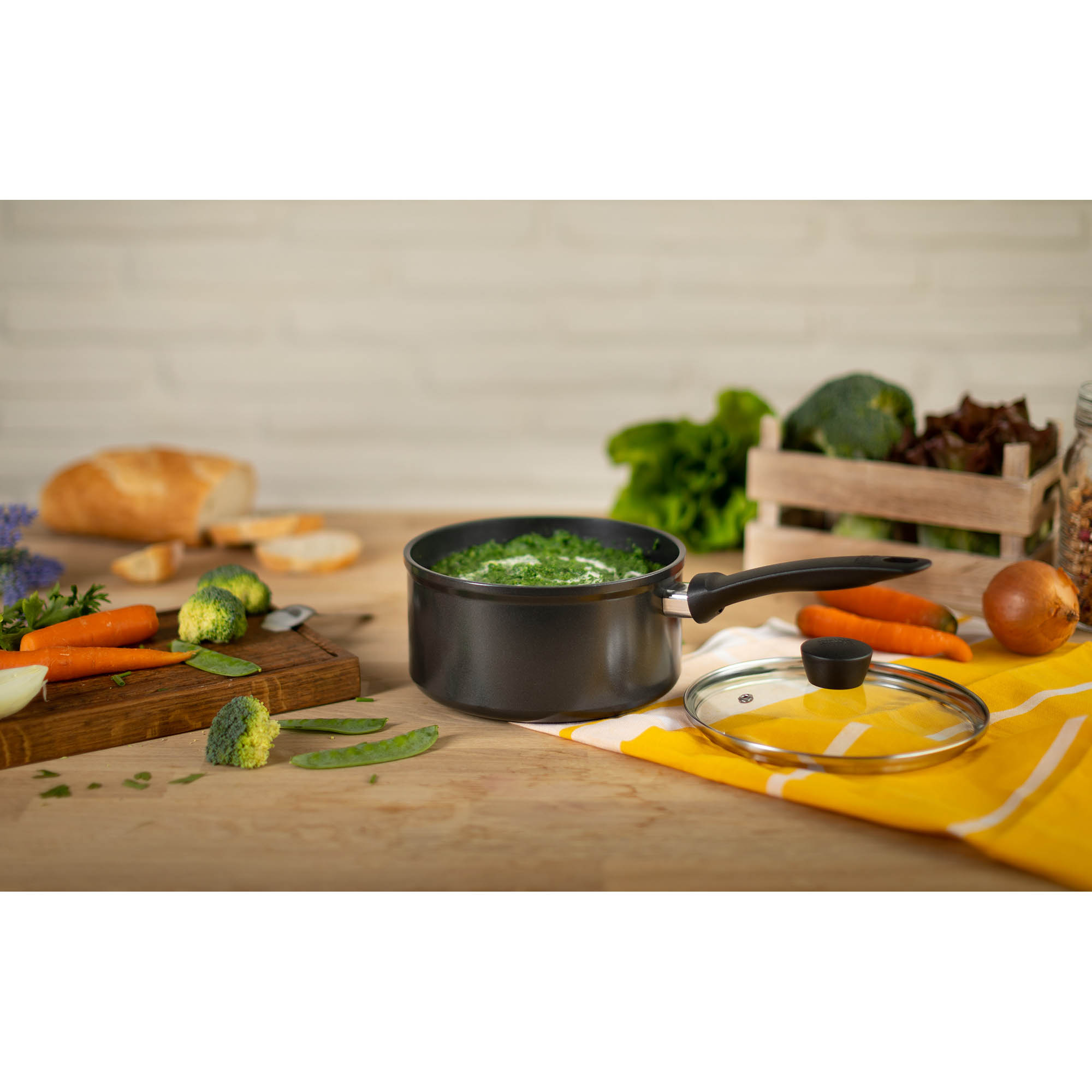 KUHN RIKON EASY INDUCTION saucepan with glass lid 16 cm 1.5 litres