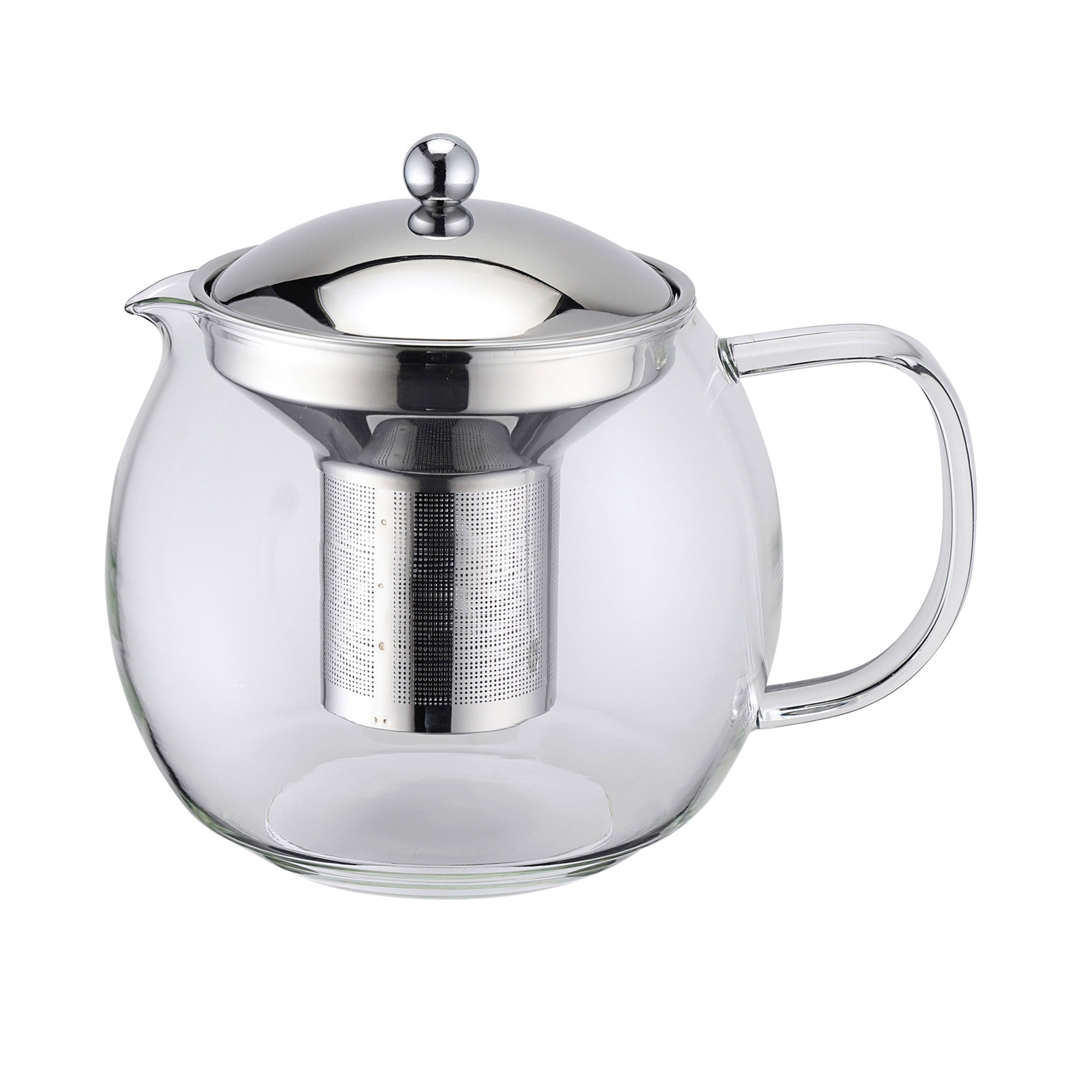 WEIS Teekanne 1,0 Liter aus Borosilikatglas mit Edelstahl-Filter