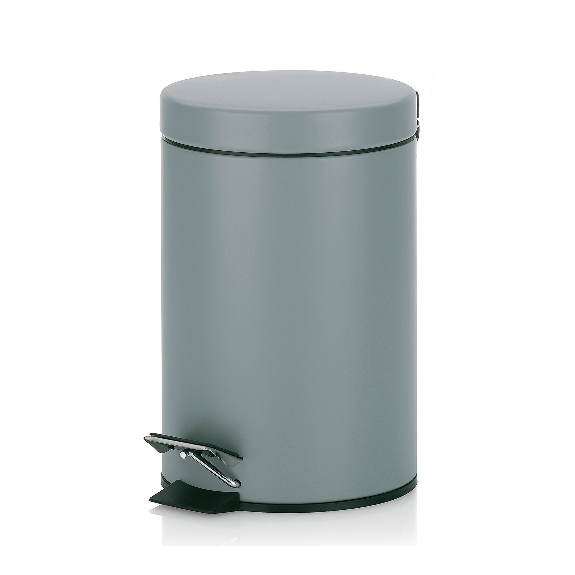 KELA Kosmetikeimer Treteimer Abfallsammler MONACO 3 Liter matt hellgrau