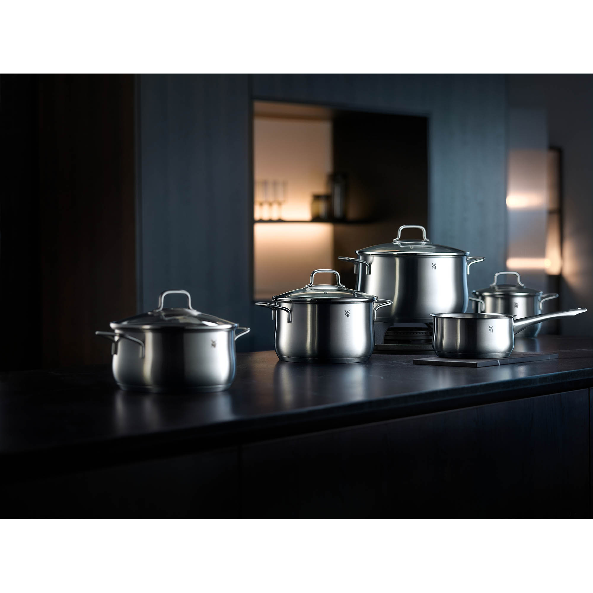 WMF Topfset BRILLIANT 5-teilig mit Glasdeckeln INDUKTION