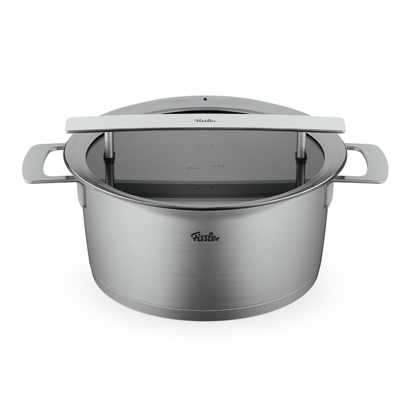 FISSLER Serie PHI COLLECTION Fleischtopf 24 cm 5,1 Liter mit Glasdeckel
