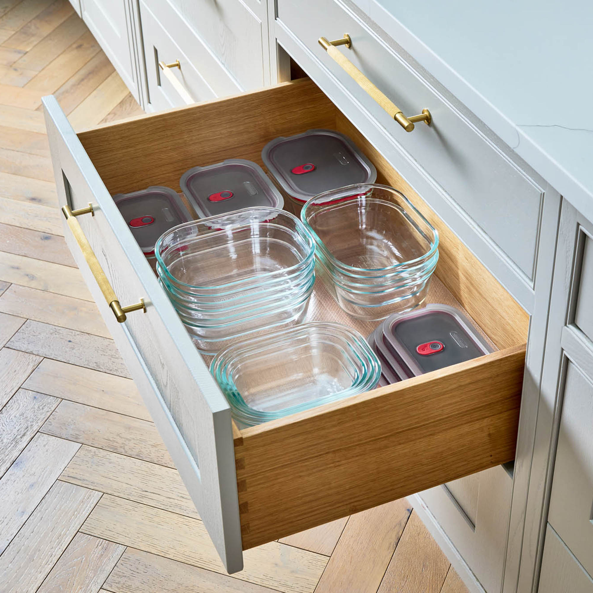 BLACK+BLUM 5er Set Multifunktions-Boxen aus Borosilikatglas je 0,6 Liter