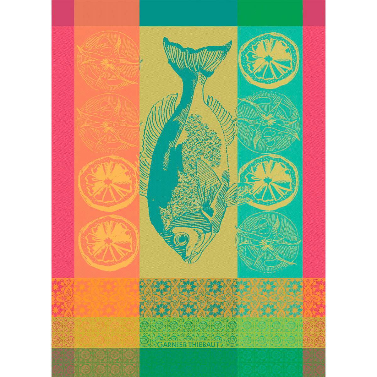 GARNIER-THIEBAUT Geschirrtuch PLANCHA ÉTÉ 56 x 78 cm 100% Baumwolle