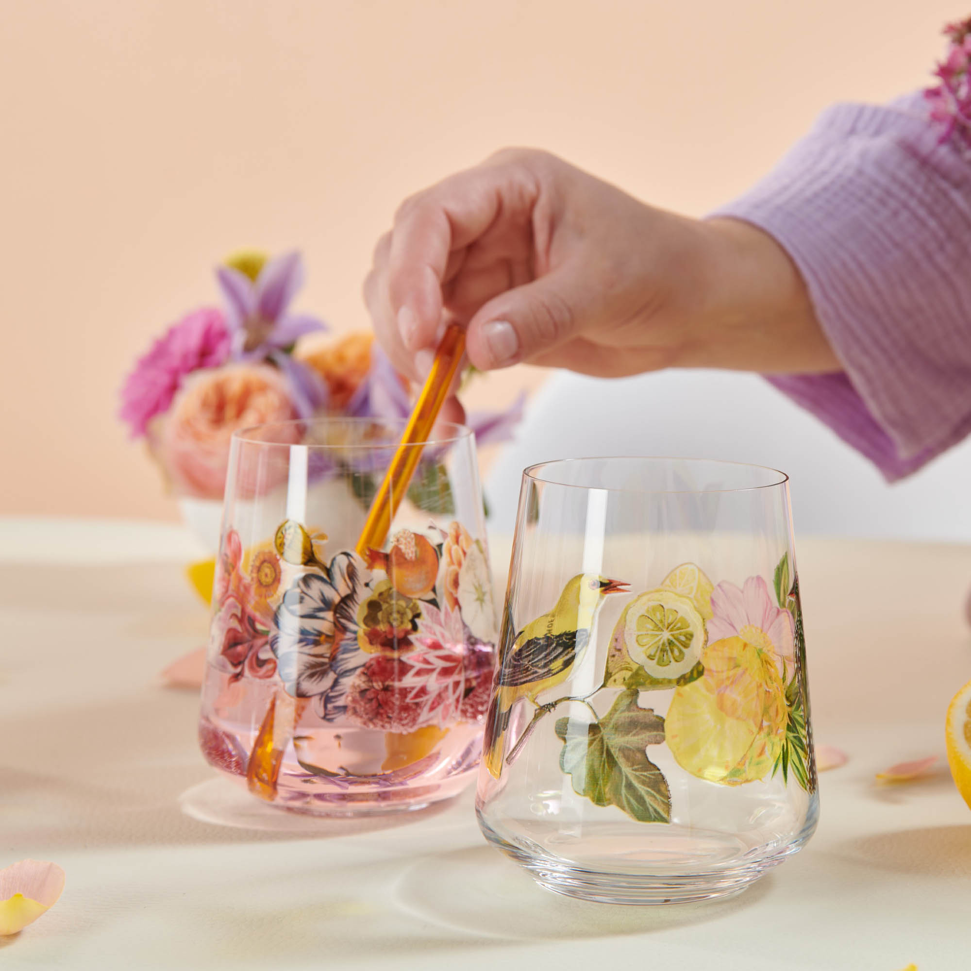 RITZENHOFF Wasserglas-2er-Set Allroundglas SOMMERTAU #1 / #2 Inhalt je 500 ml
