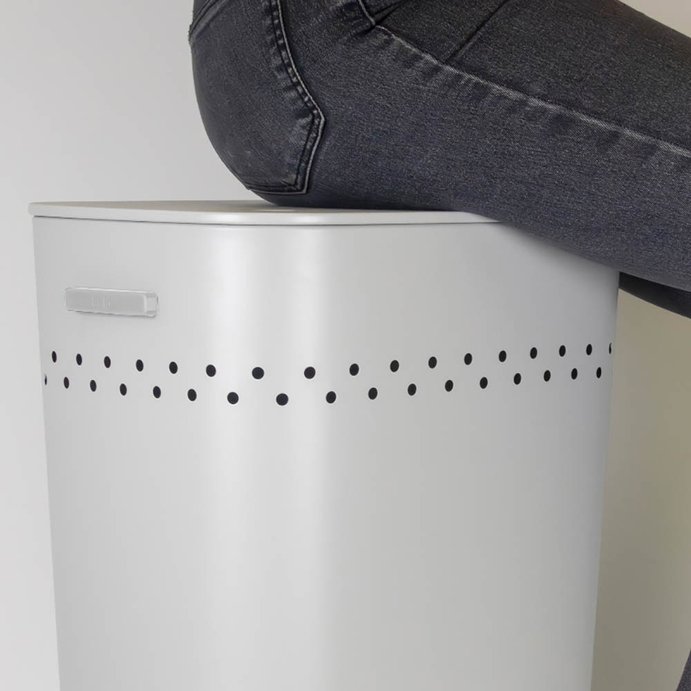 KELA Wäschebox Wäschekorb Wäschesammler MALAGA mit Sitzfunktion 60 Liter grau