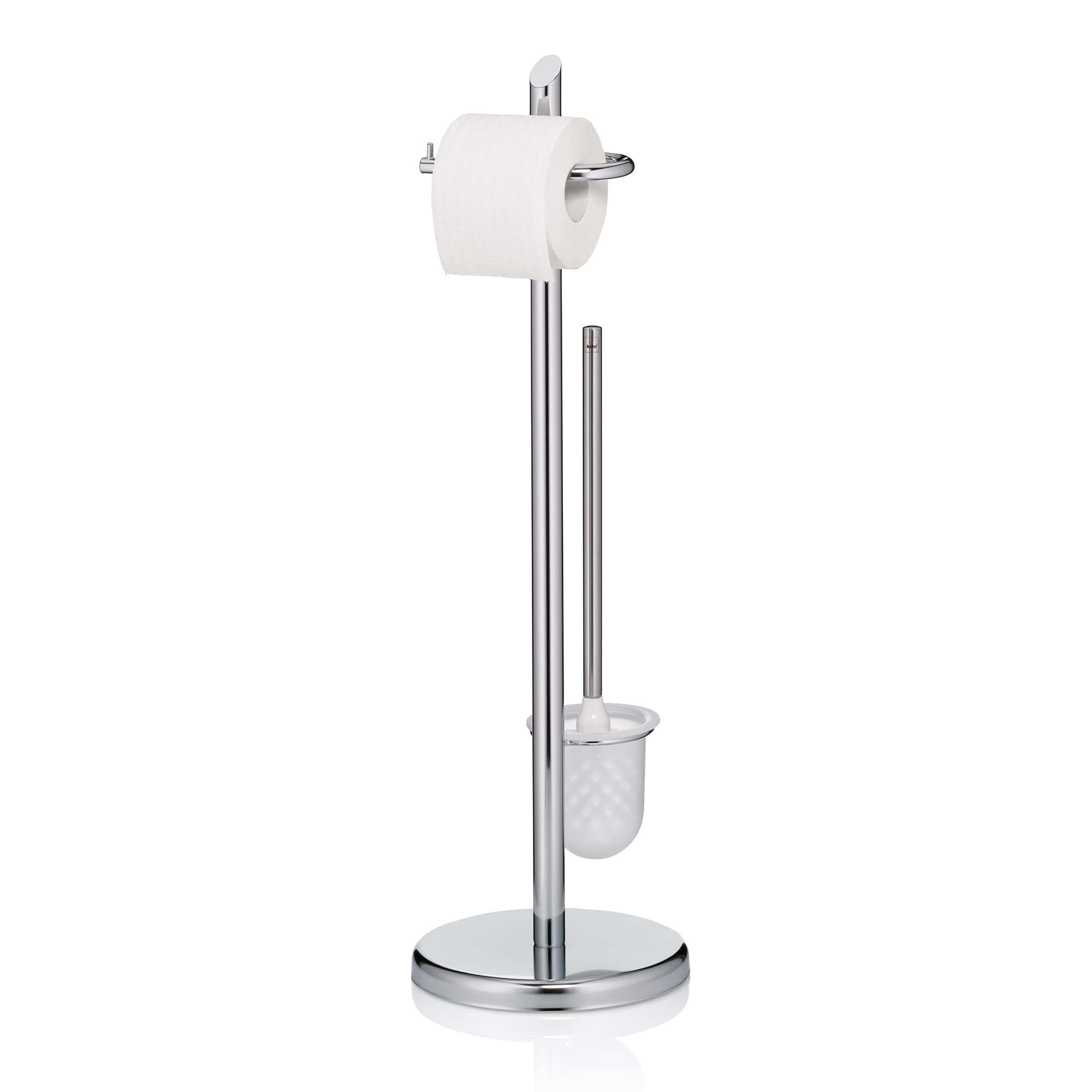 KELA Toilettengarnitur Toilettenbutler KEN verchromt 73 cm hoch