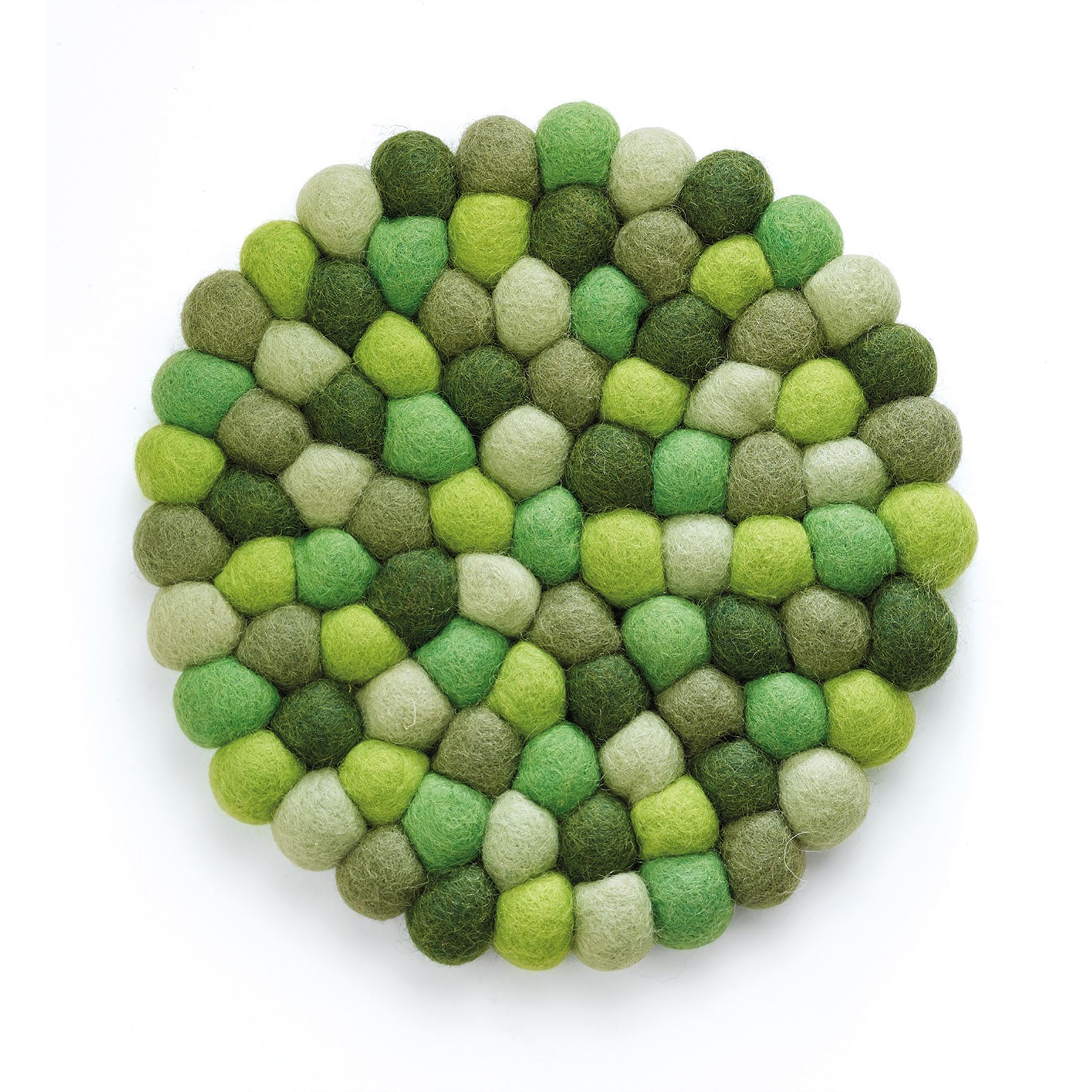 CILIO Untersetzer aus 100% Schafwolle LANA VERDE rund 21 cm grün