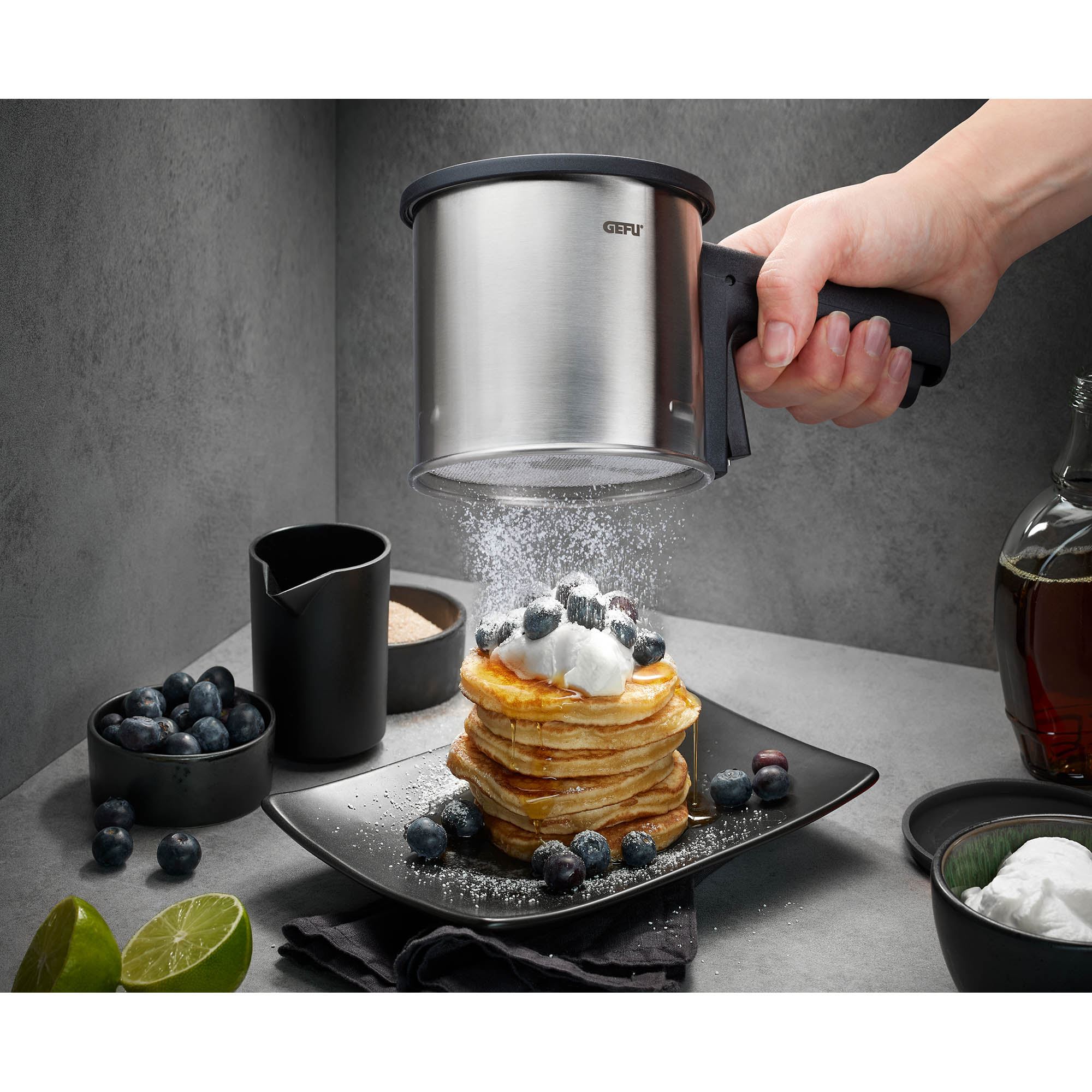 GEFU Mehlsieb Puderzuckersieb SIVA verschließbar
