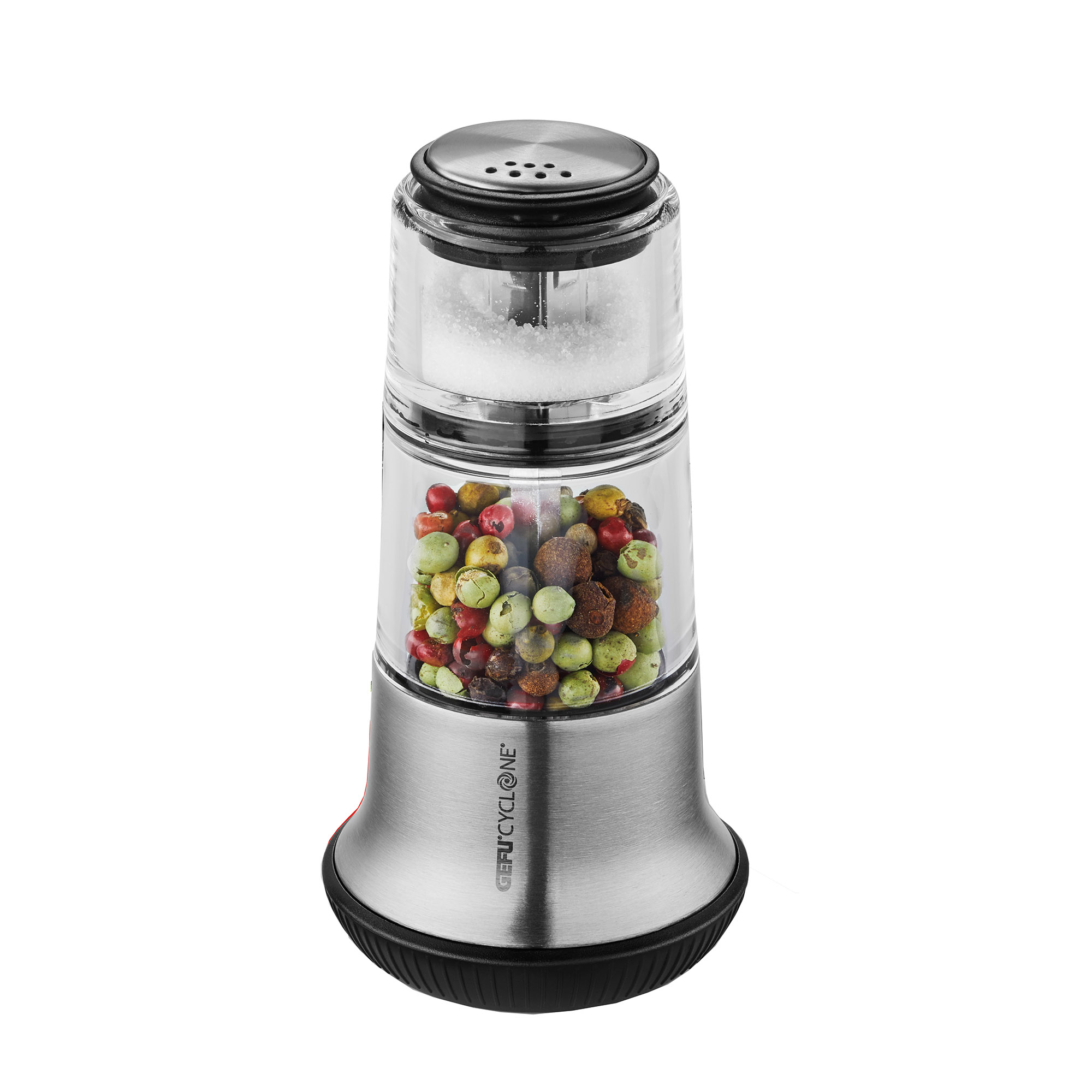 GEFU Pfeffermühle mit Salzstreuer X-PLOSION Edelstahl 10,8 cm