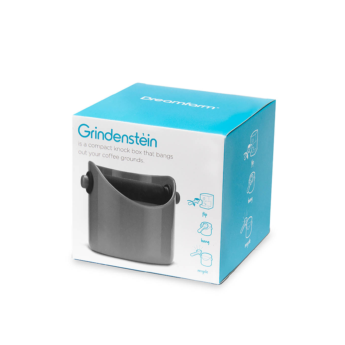 DREAMFARM tapping container for sieve support GRINDENSTEIN silver-grey