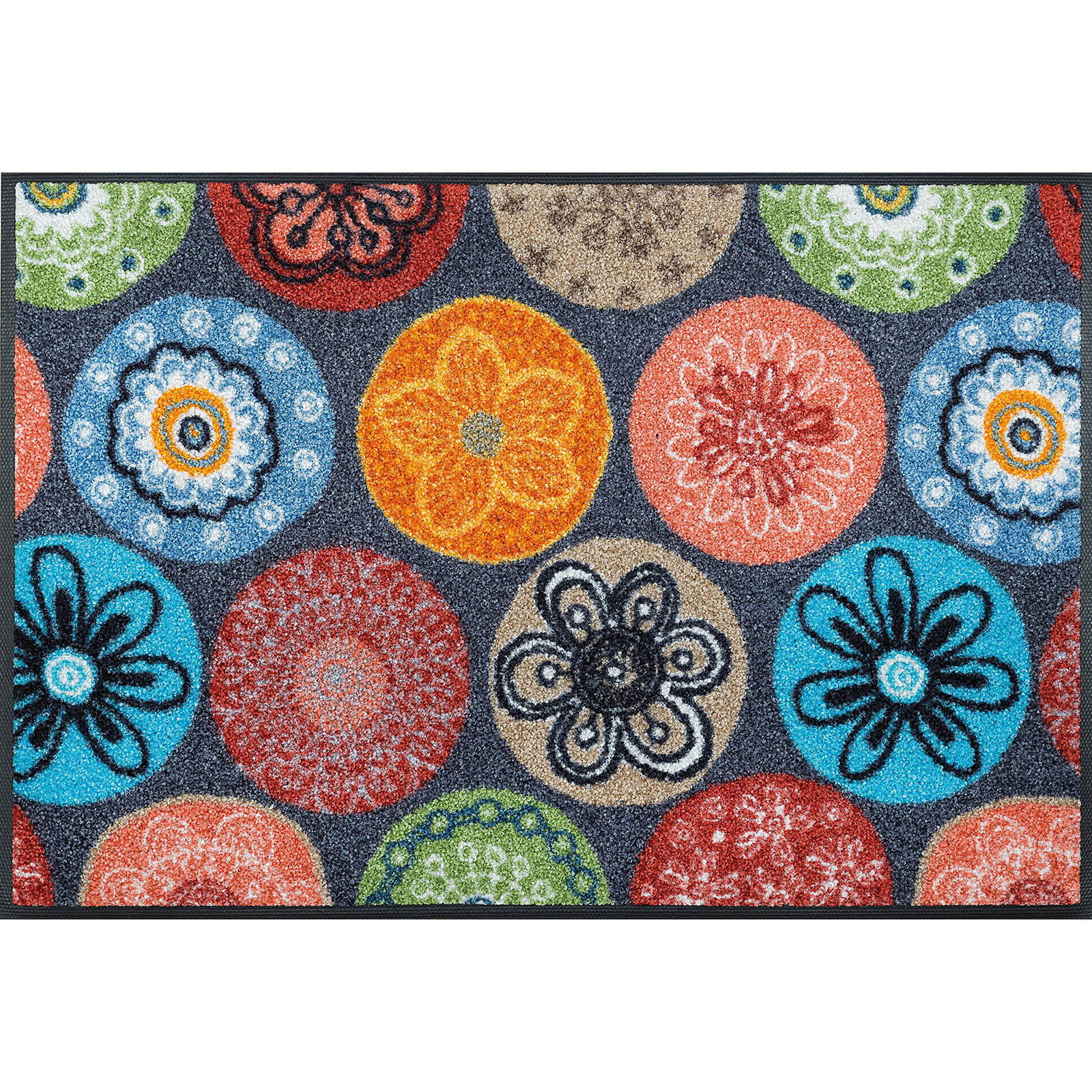 WASH + DRY Fußmatte 50 x 75 cm Motiv CORALIS Blumen floral