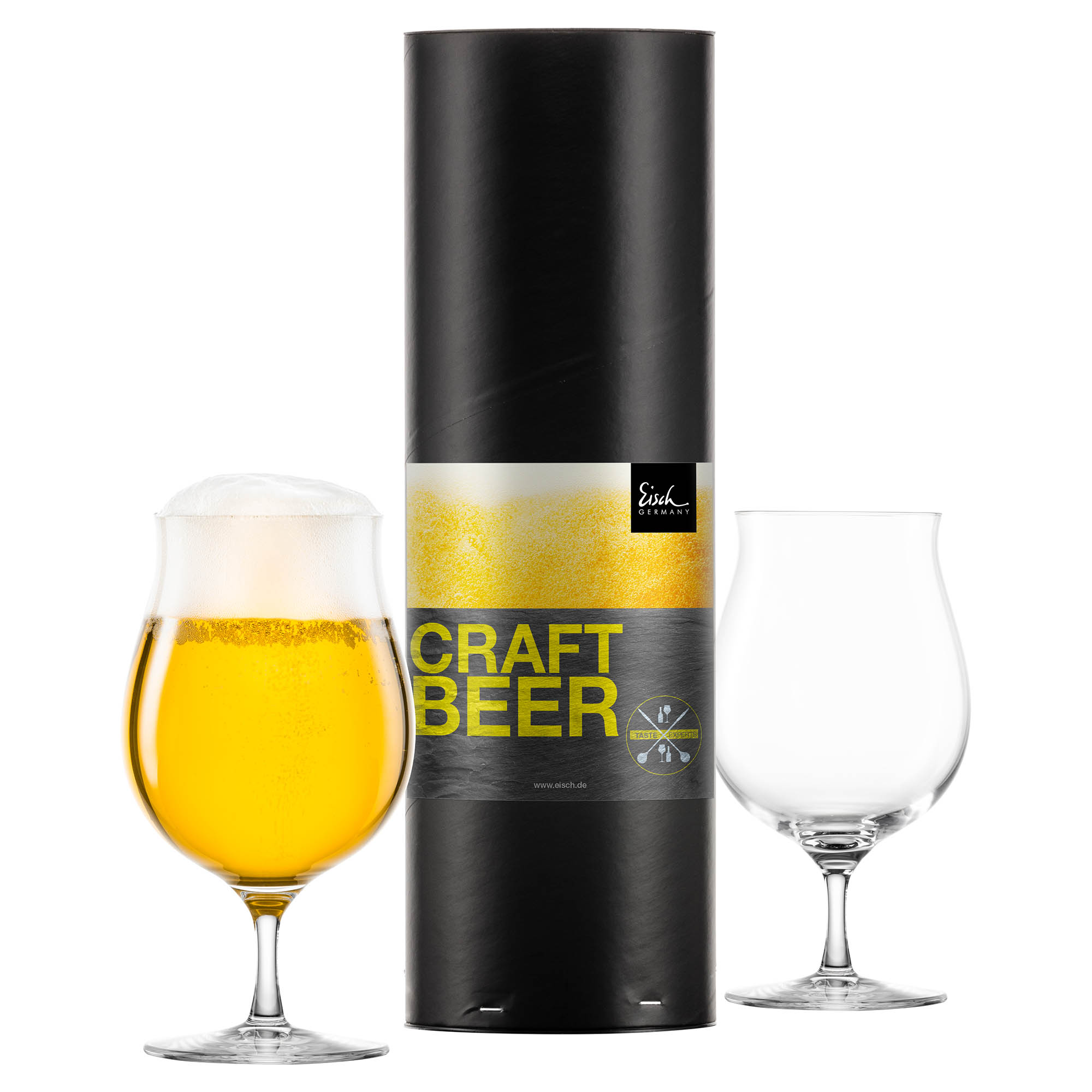 EISCH Bierglas Biertulpe CRAFT BEER Set mit 2 Stück in Geschenkröhre je 520 ml