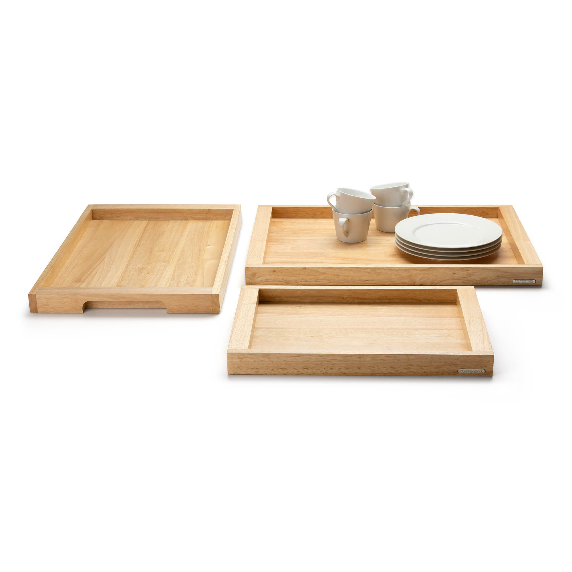 CONTINENTA Tablett aus Gummibaumholz 54 x 36 cm