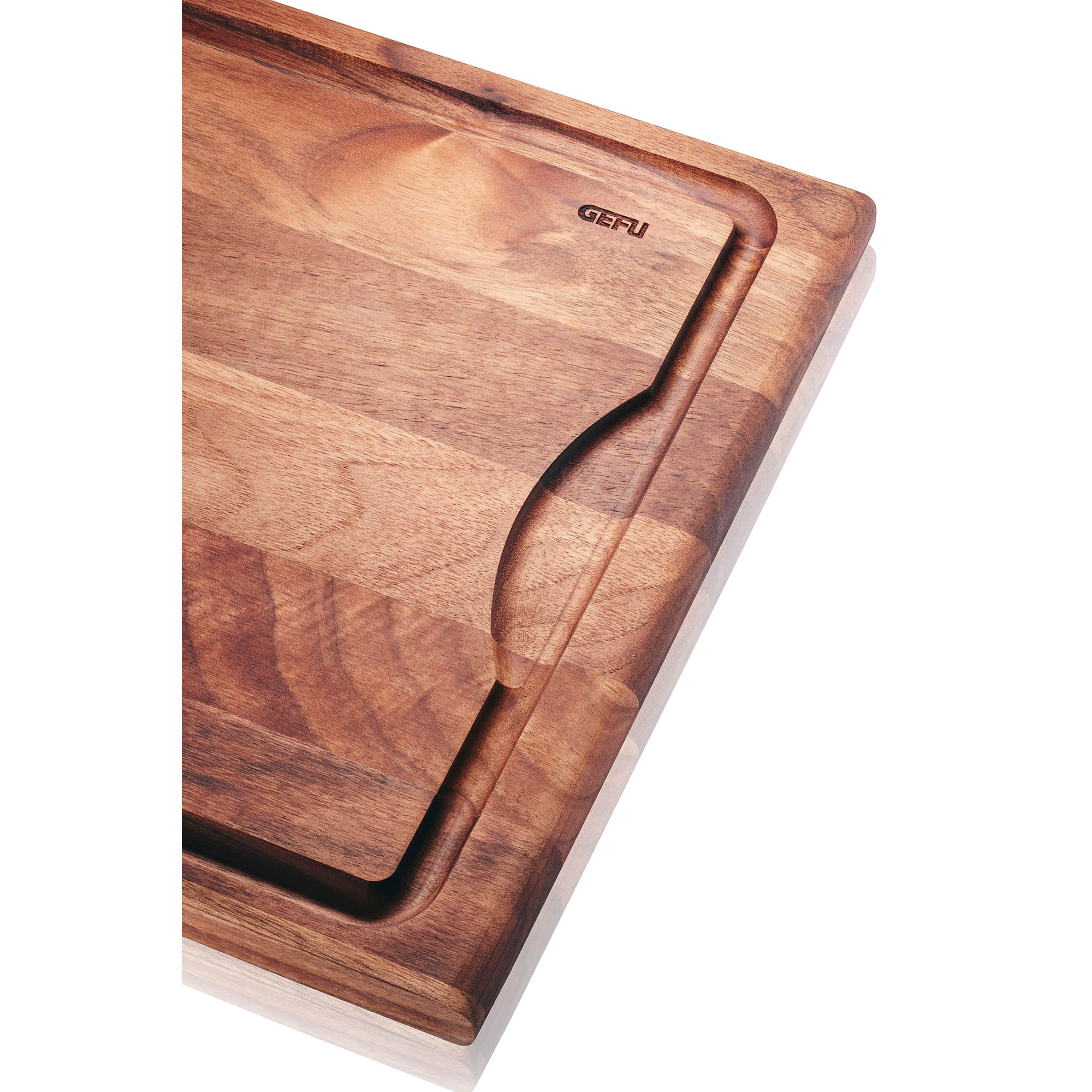 GEFU ENNO large walnut chopping board 44 x 30 cm with juice groove