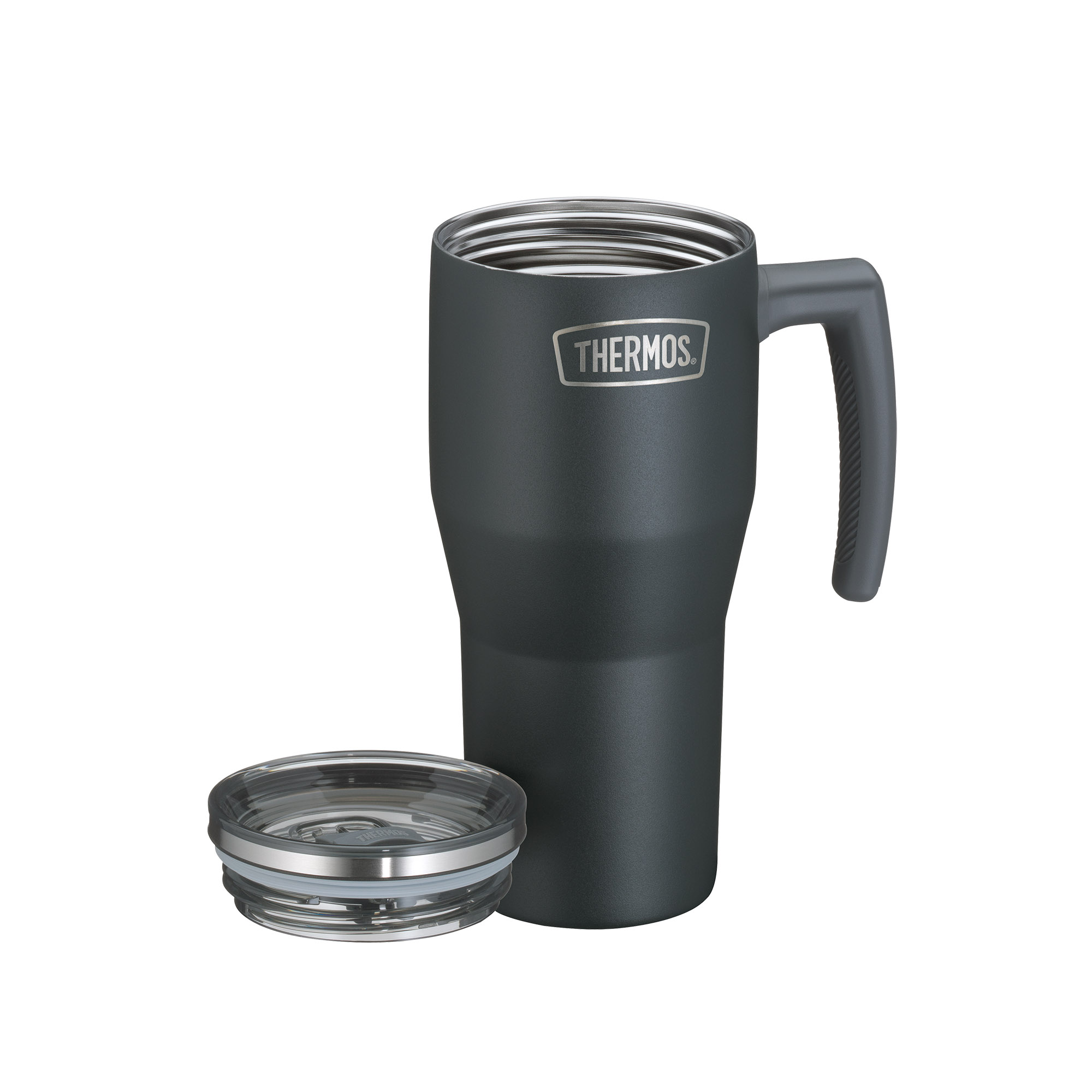 THERMOS Isoliertrinkbecher REFRESHING 0,85 Liter Edelstahl doppelwandig schwarz