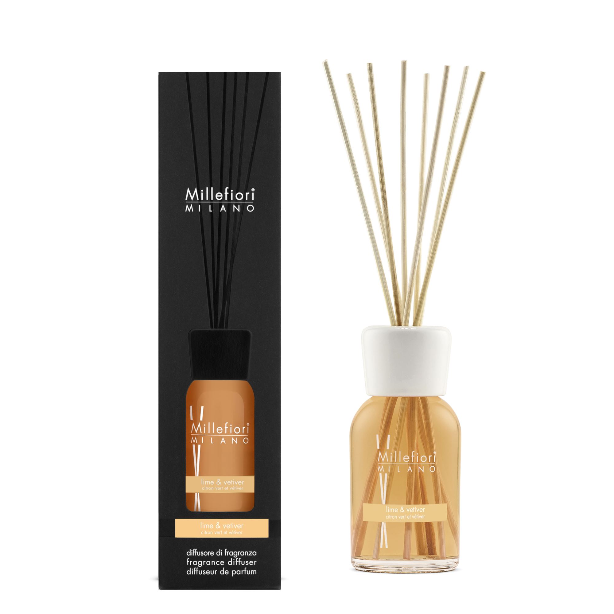 MILLEFIORI MILANO Raumduft Diffuser 250 ml LIME & VETIVER