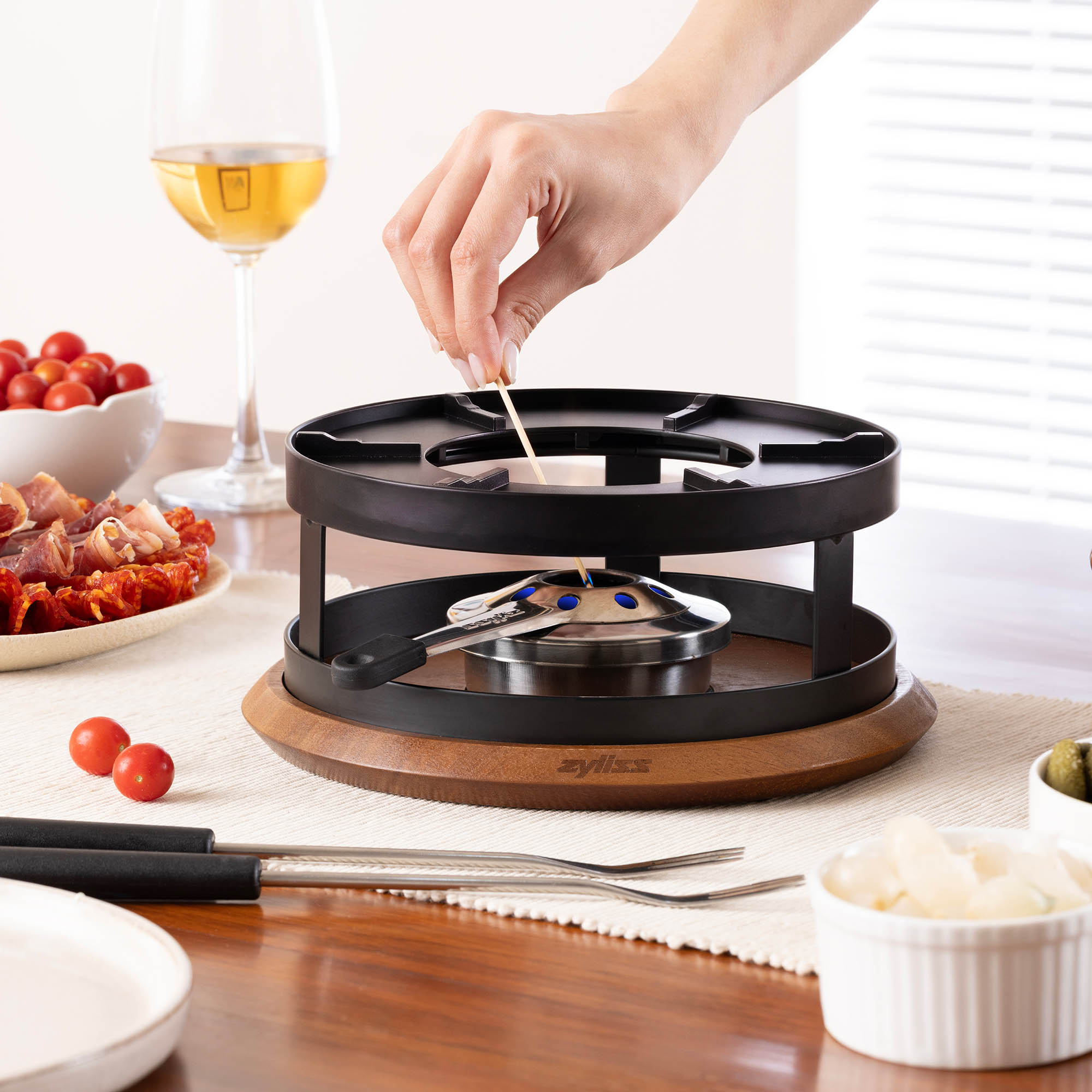 ZYLISS Fondue-Brenner, Pastenbrenner aus Edelstahl, regulierbar