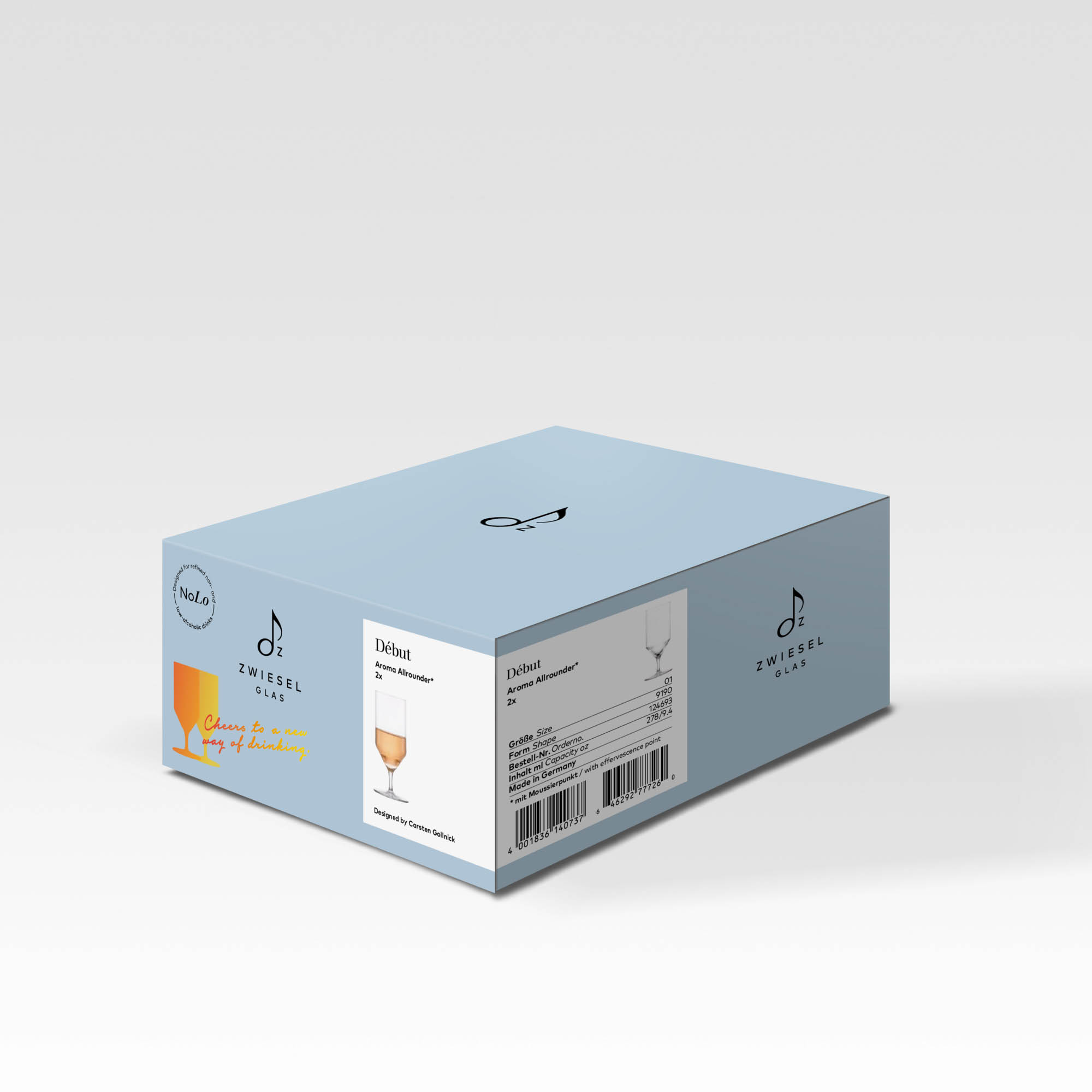 ZWIESEL GLAS Serie DÉBUT Allroundglas AROMA ALLROUNDER 2 Stück Inhalt 278 ml