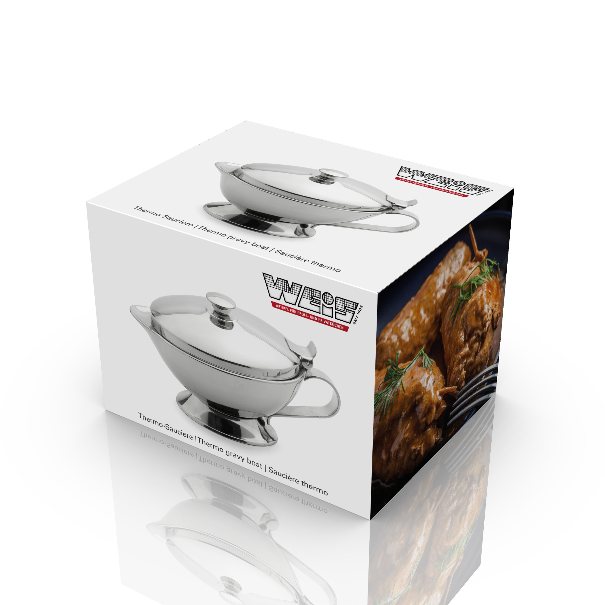 WEIS Thermo-Sauciere aus Edelstahl doppelwandig 0,4 Liter