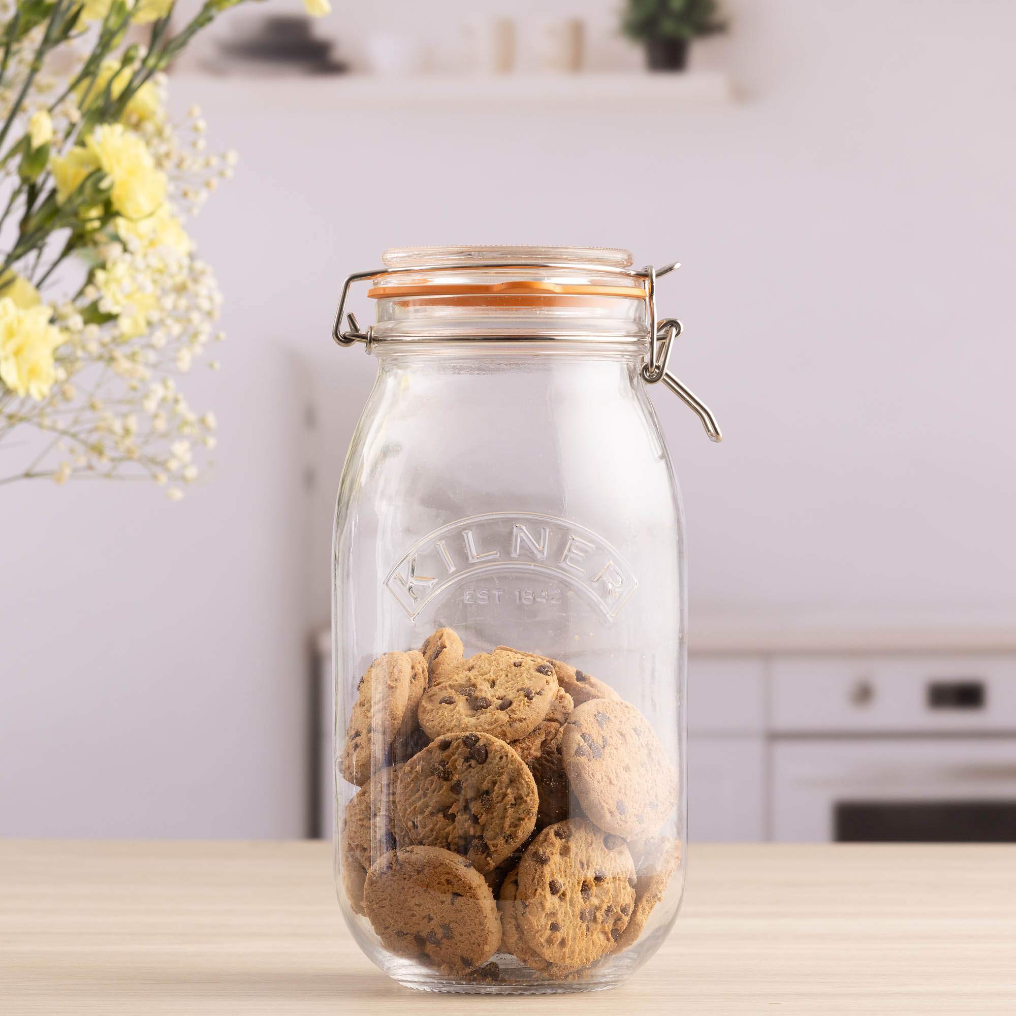 KILNER Bügelverschlussglas rund 2,0 Liter Vorratsglas Einmachglas