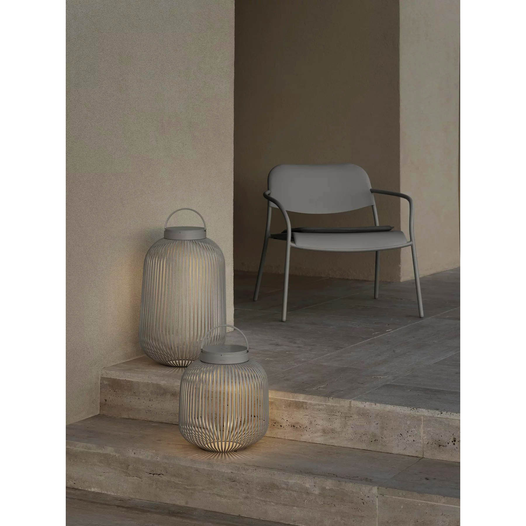 BLOMUS Mobile LED light LITO LED L 31 x 49 cm indoor and outdoor granite grey
