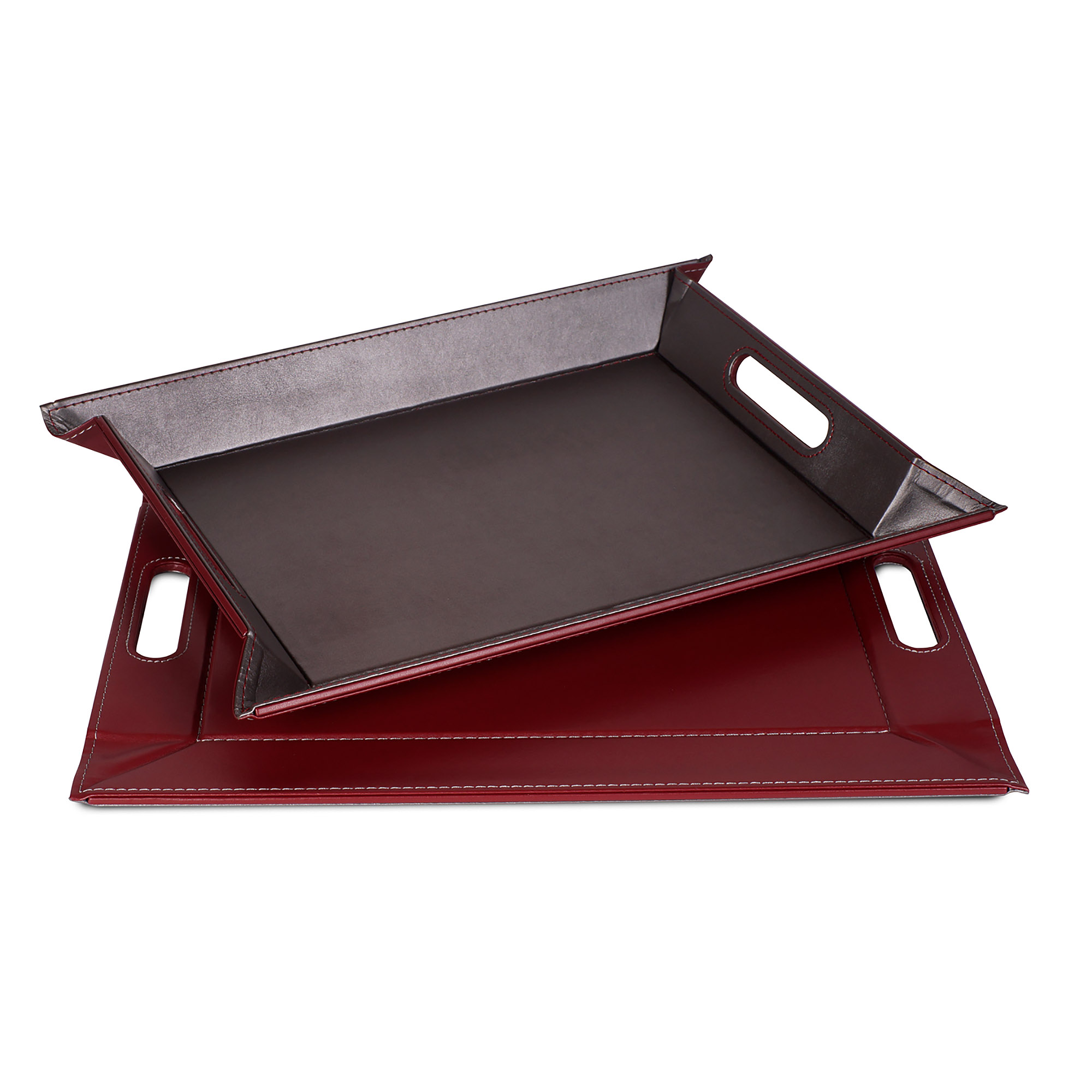 FREEFORM Wendetablett Tischset zweifarbig 55 x 41 cm Anthrazit metallic / Burgund
