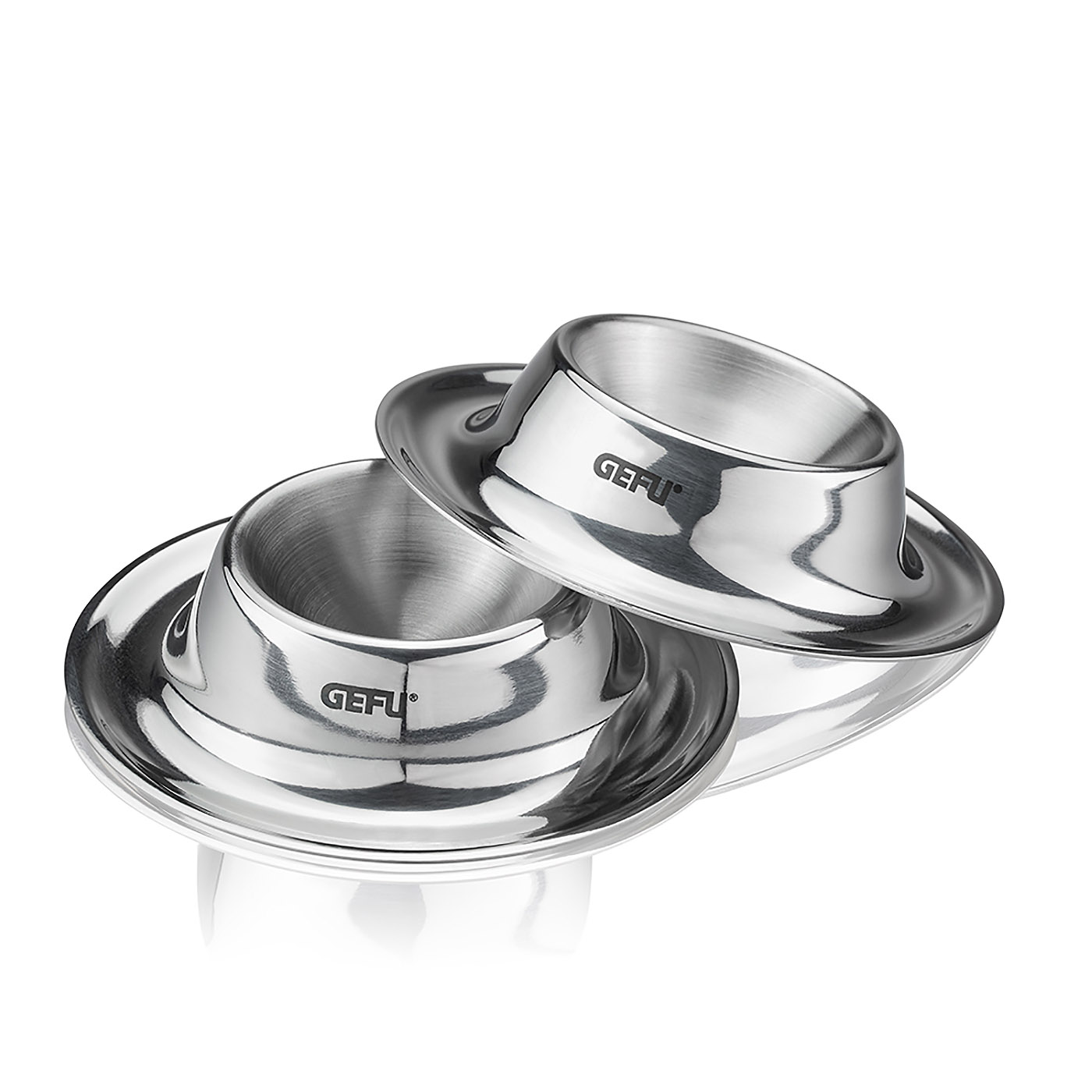 GEFU 2 Stück Eierbecher OVO Edelstahl