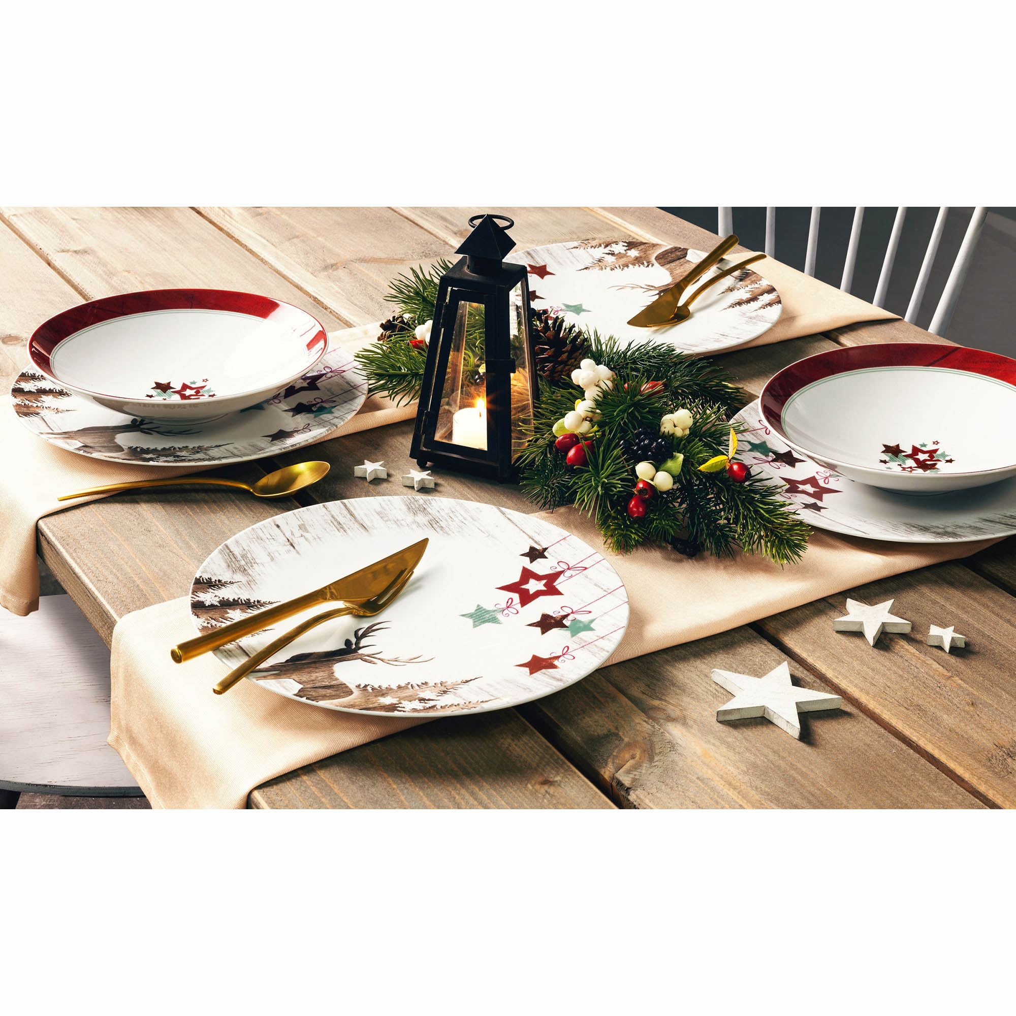 Seltmann Weiden LIFE CHRISTMAS 25912 Pasta/soup plate 23 cm 6 pieces