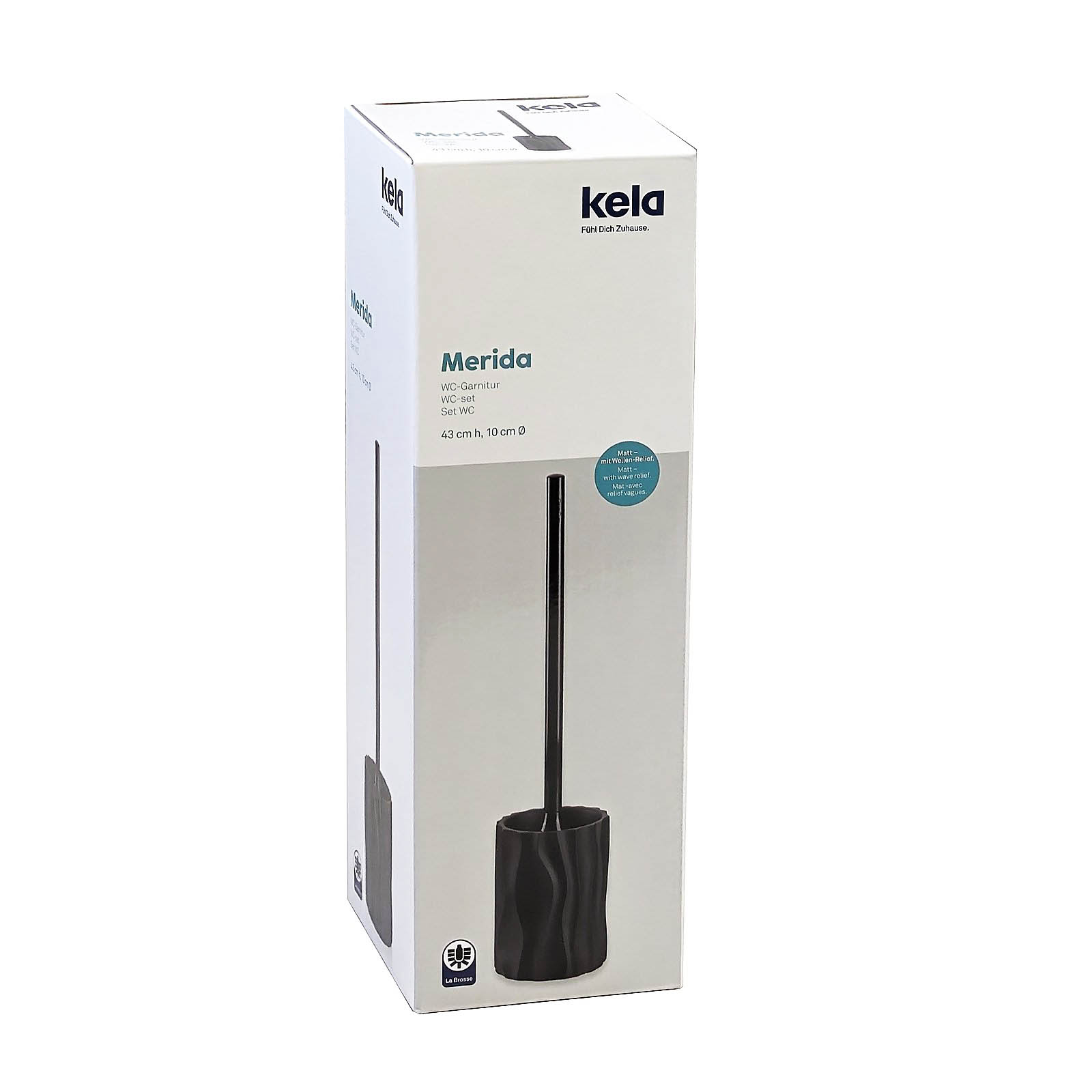 KELA toilet set Toilet brush MONO black