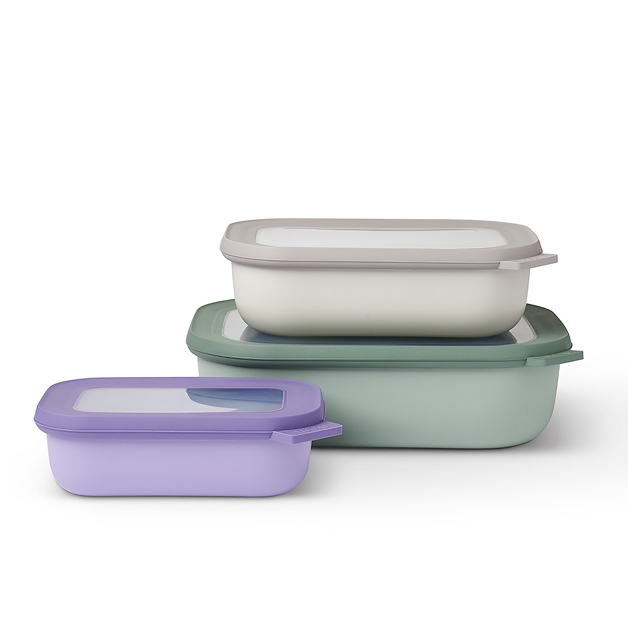 MEPAL Multischüssel-Set CIRQULA 3-teilig rechteckig flach 0,5 / 1,0 / 2,0 Liter