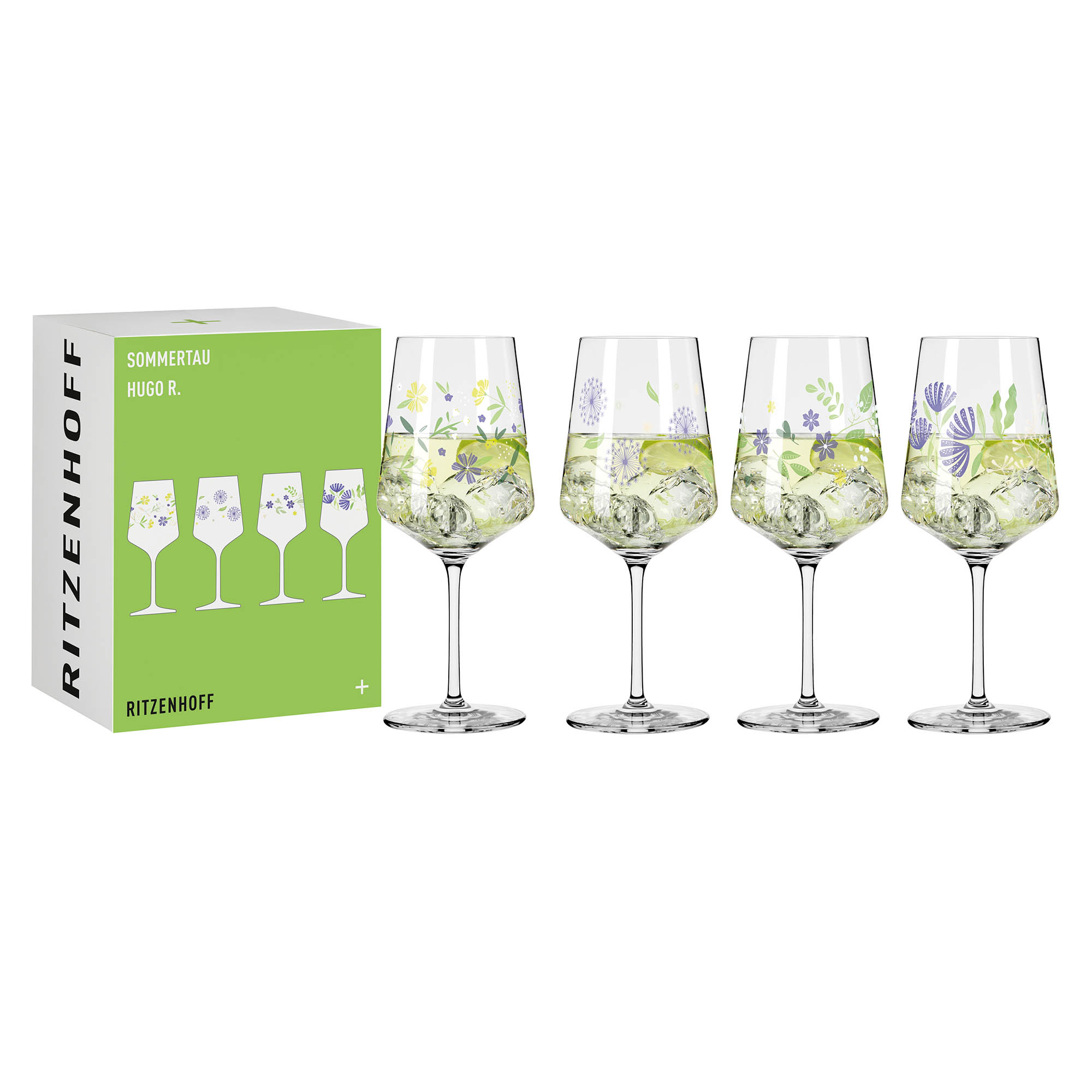 RITZENHOFF Aperitif-Glas SOMMERTAU F25 Hugo 4er Set Inhalt je 544 ml