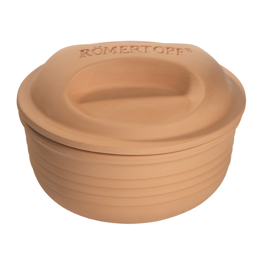 RÖMERTOPF Bräter multifunktioneller Bräter für 2-4 Personen RUND 2,0 Liter