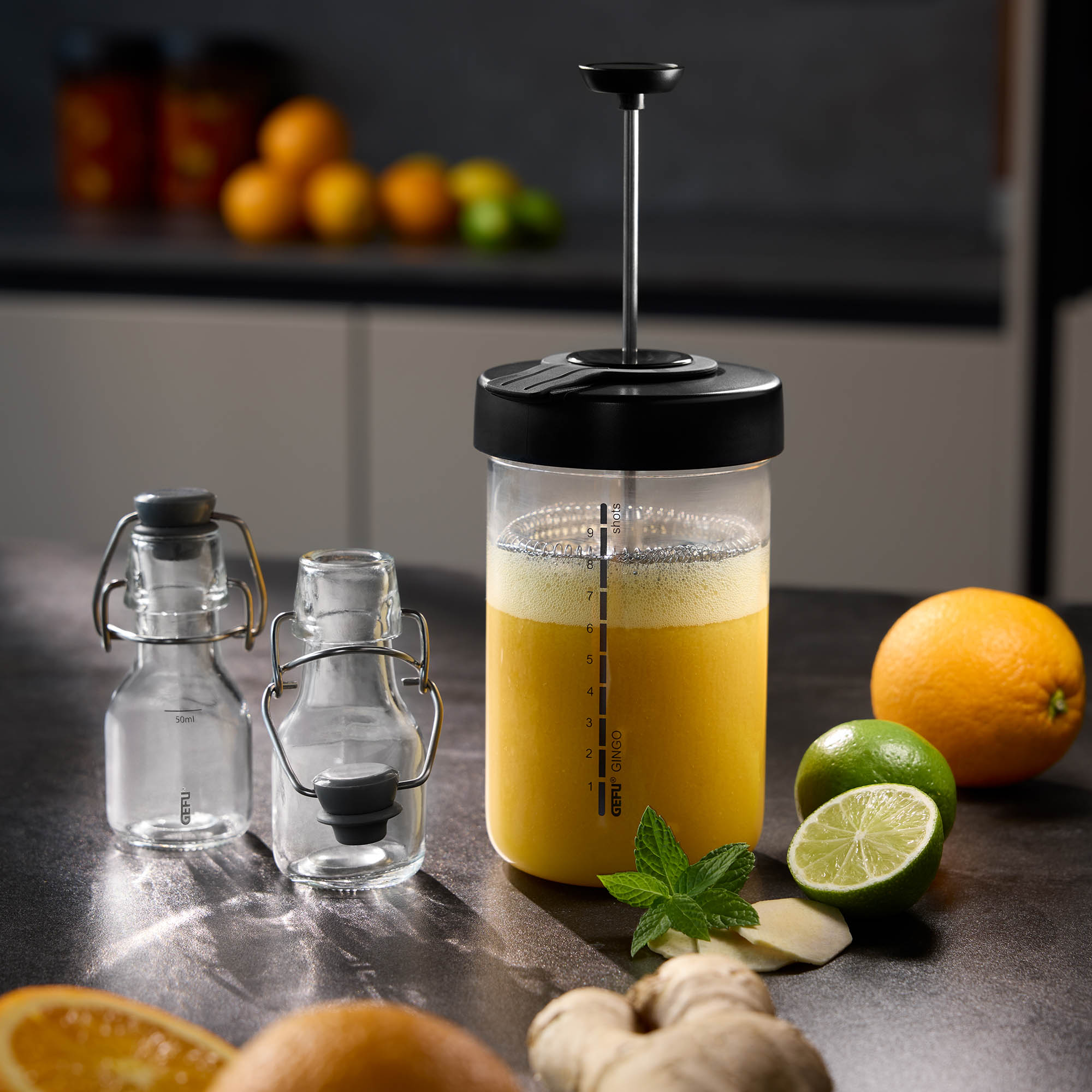 GEFU Shot Maker GINGO Borosilikatglas 0,6 Liter