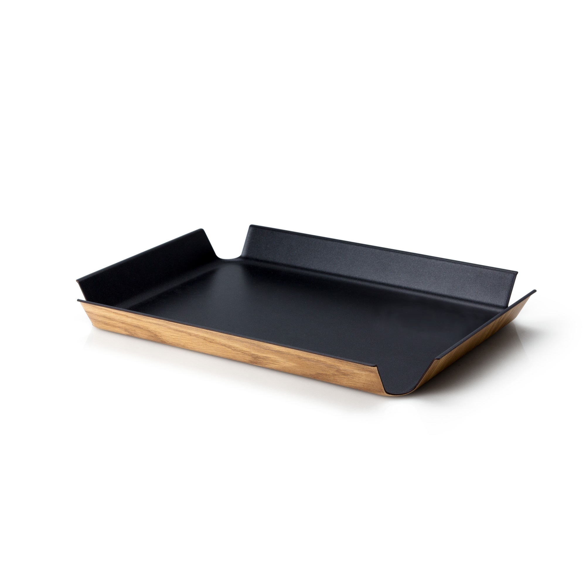 CONTINENTA rutschfestes Tablett 54,5 x 40 cm schwarz metallic