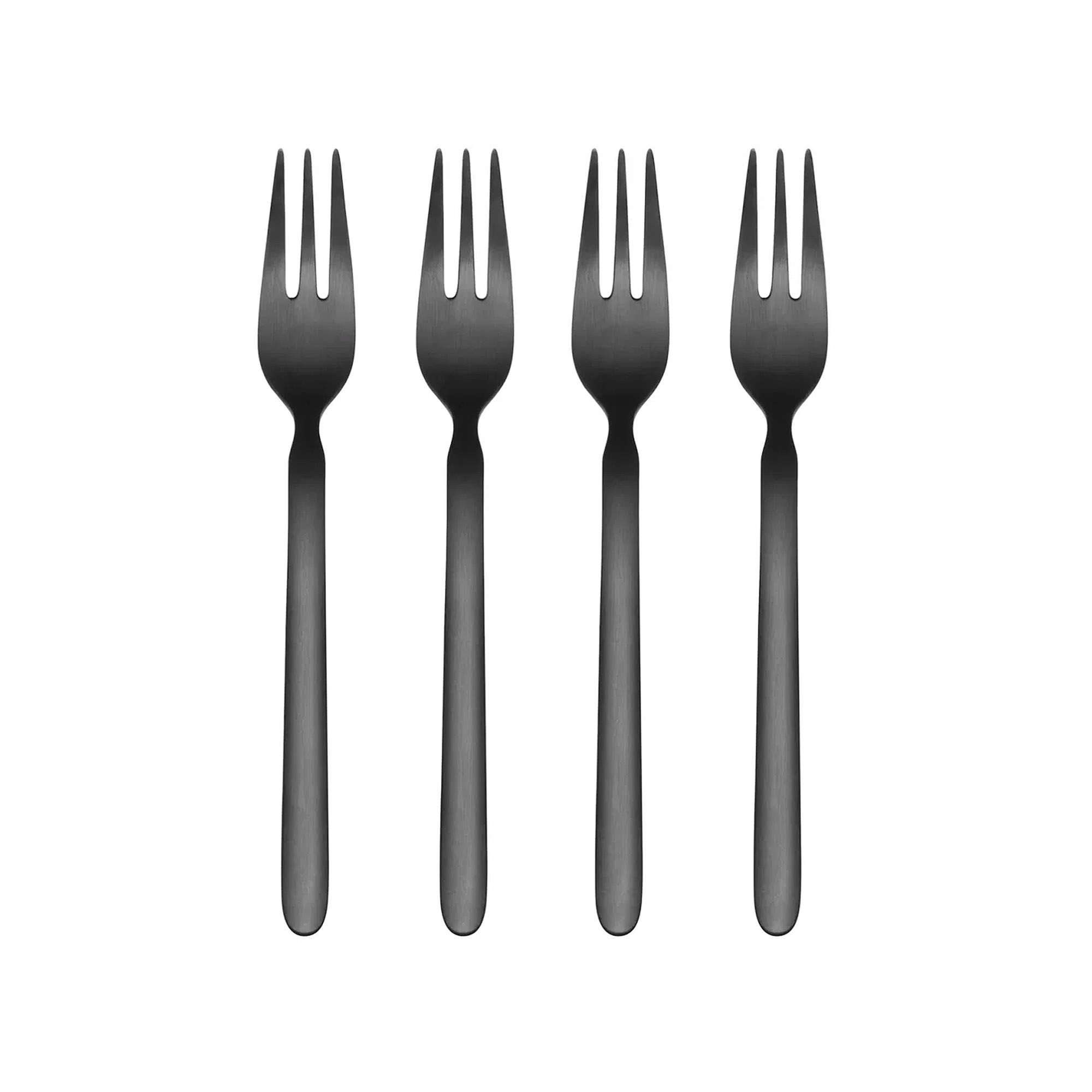 BLOMUS 4er-Set Kuchengabeln STELLA Edelstahl mit PVD-Veredelung schwarz