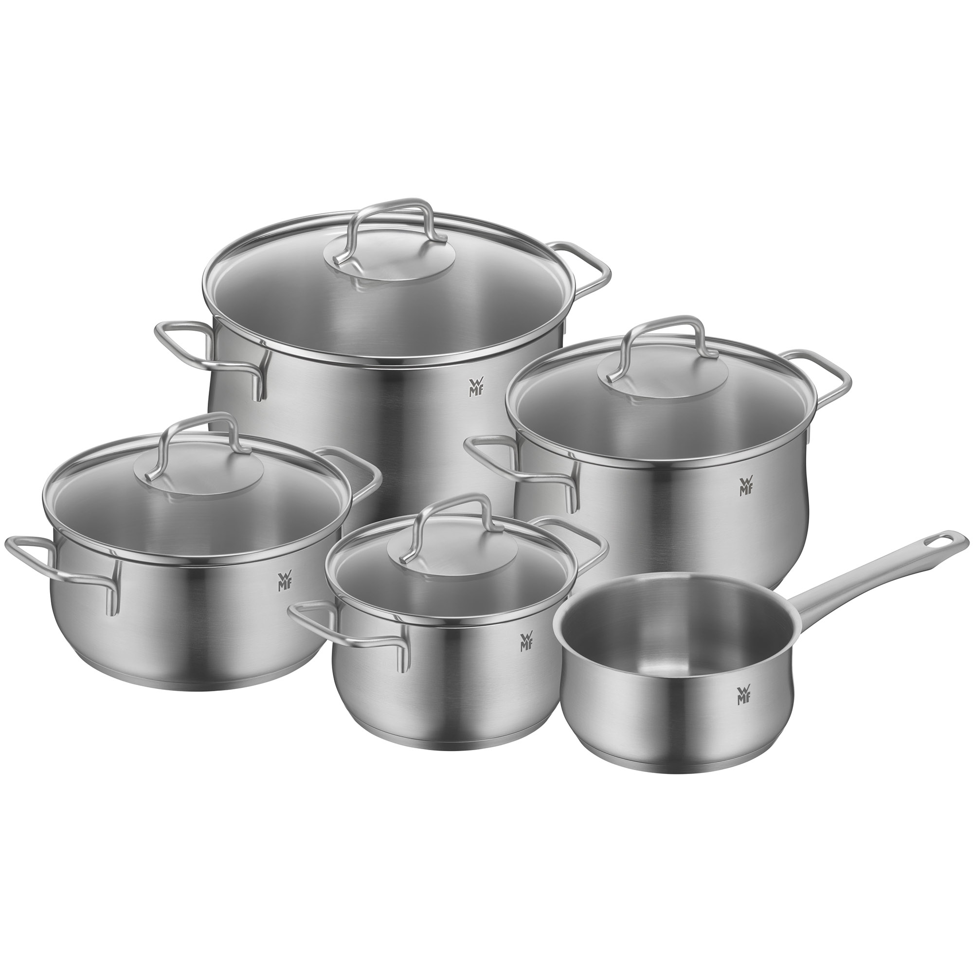 WMF Topfset BRILLIANT 5-teilig mit Glasdeckeln INDUKTION