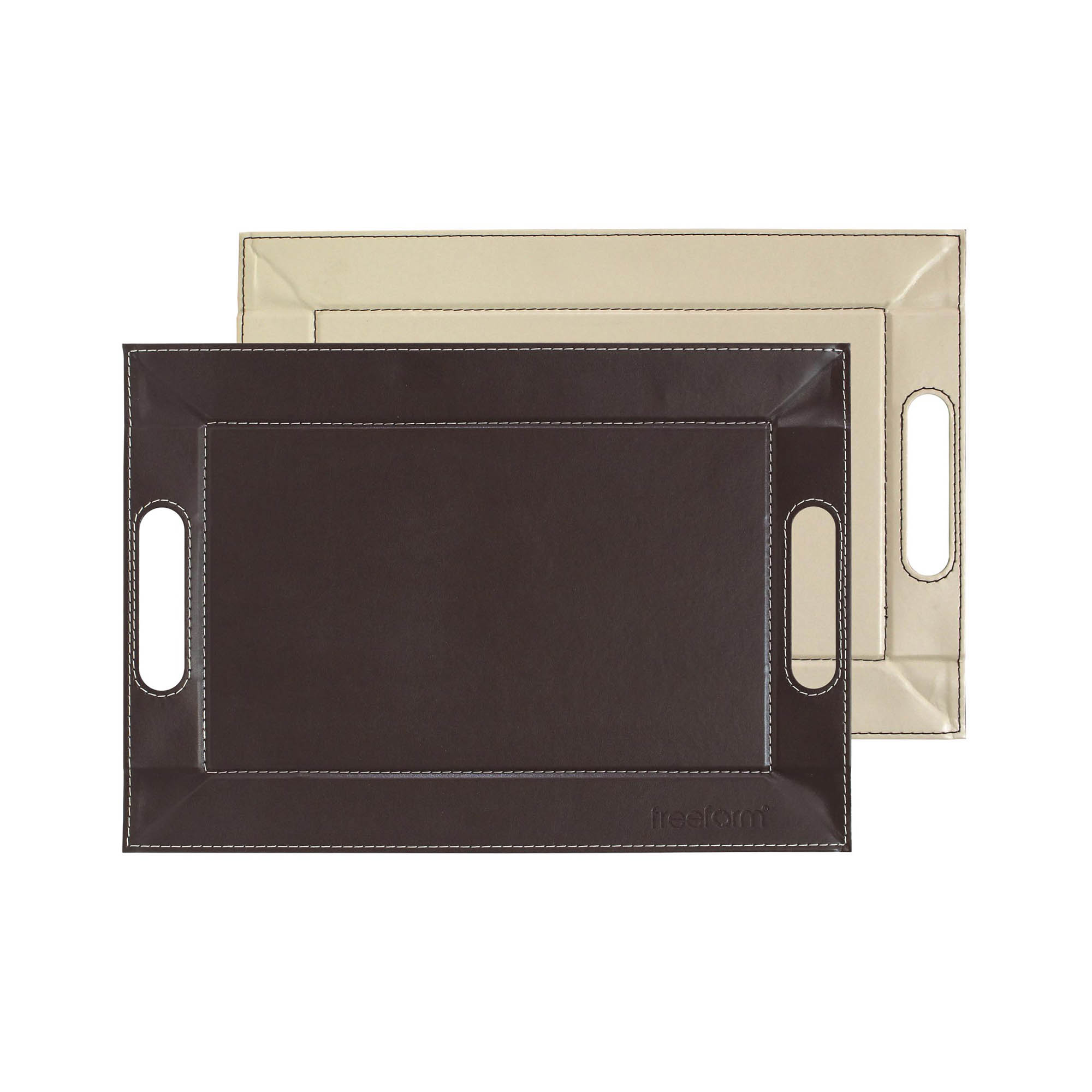 FREEFORM Wendetablett Tischset zweifarbig 55 x 41 cm Schoko / Creme
