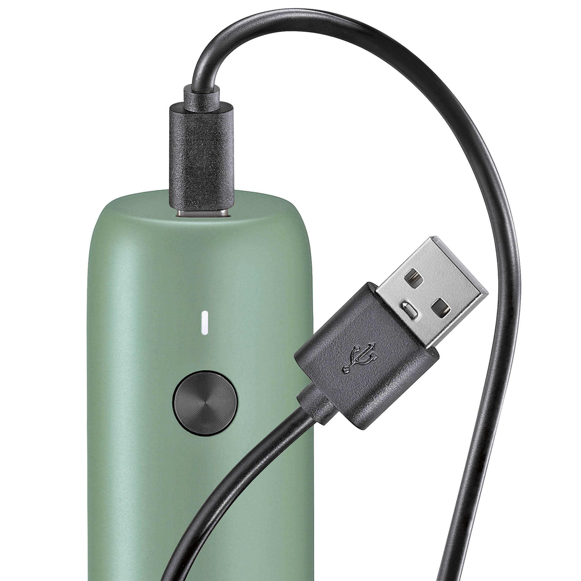 ZASSENHAUS Elektrische Pfeffermühle KÖLN USB 14 cm grün
