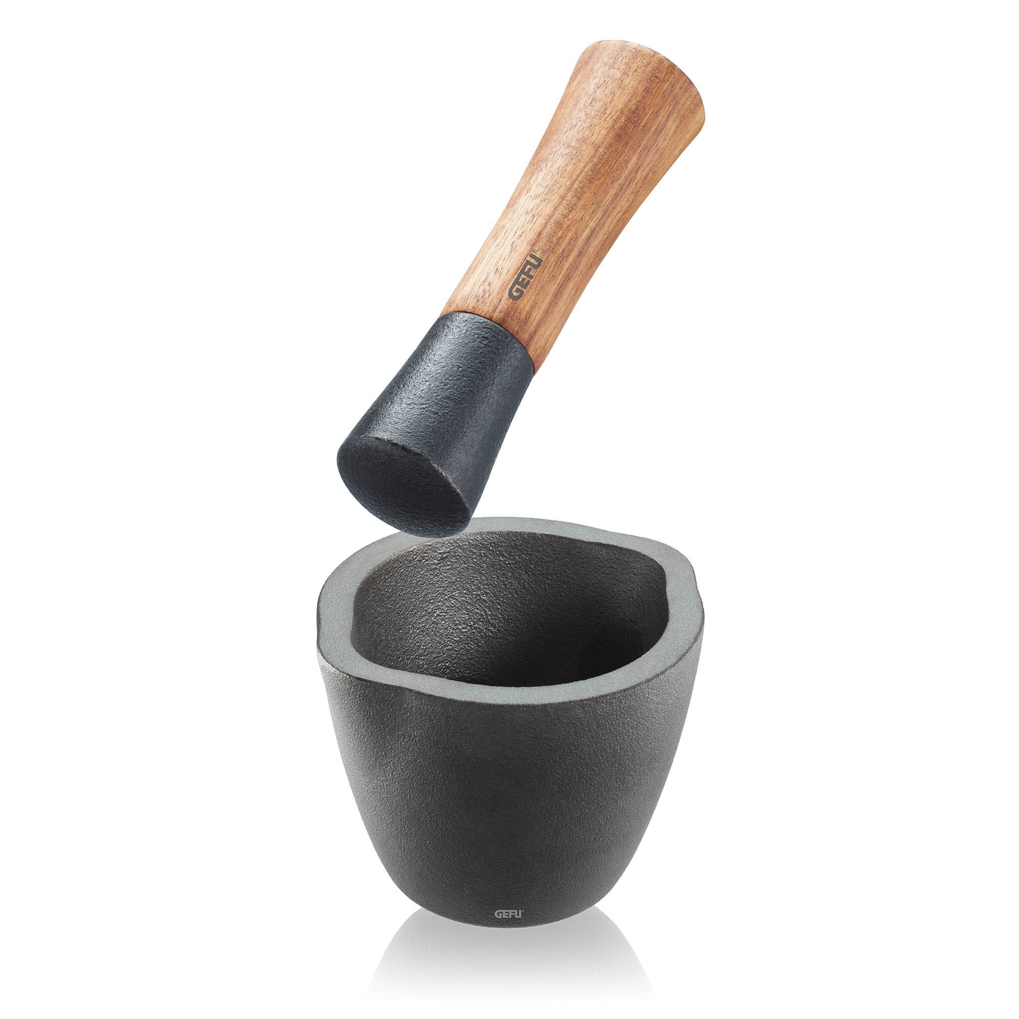 GEFU X-PLOSION mini cast iron mortar 8.5 cm diameter