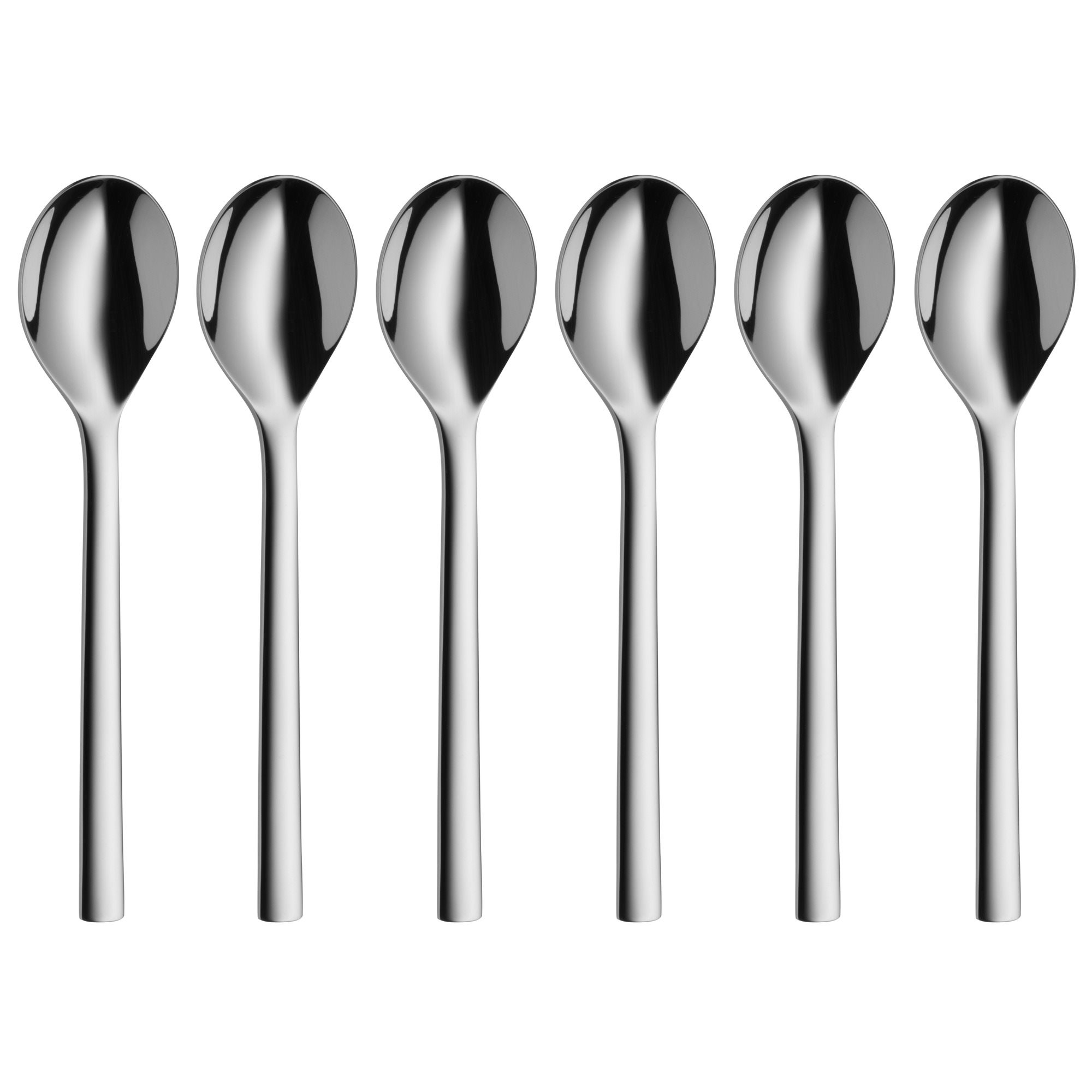 WMF Kaffeelöffel Nuova, Löffel-Set (6 Stück), 13,5 cm, Cromargan® Edelstahl Rostfrei 18/10, spülmaschinenfest