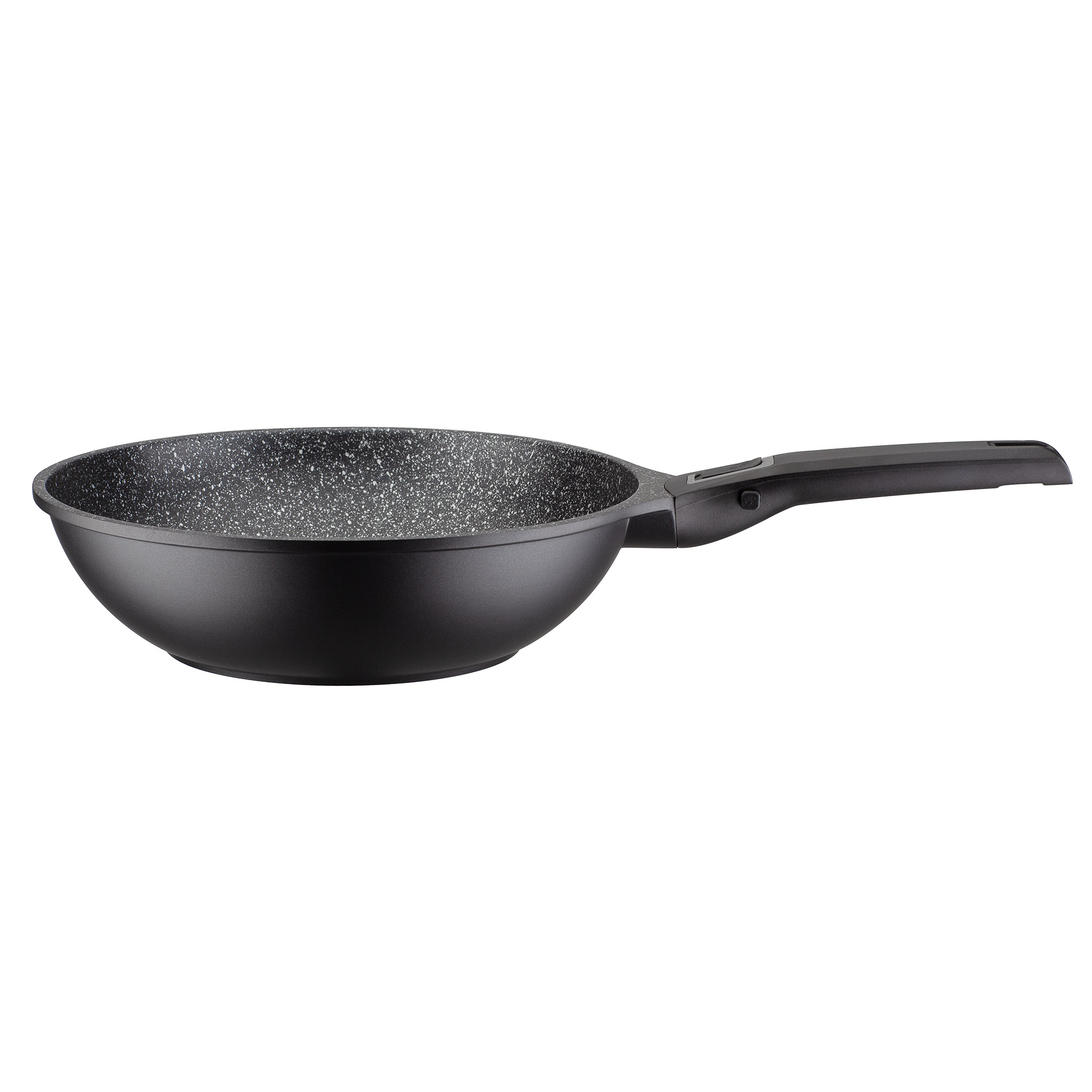 GSW Wok Easy Click, Aluminiumguss (1-tlg), abnehmbarer Griff, Ø 28 cm, Induktion